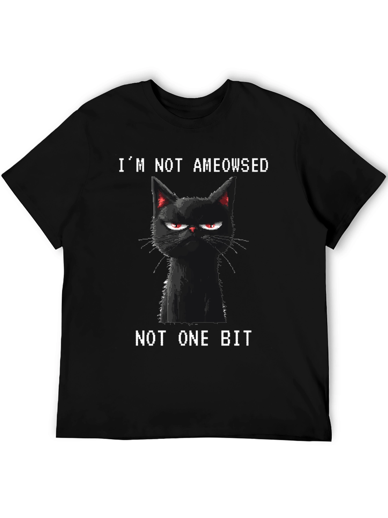 Black Grumpy Cat T-Shirt - I'm Not Ameowsed view 5