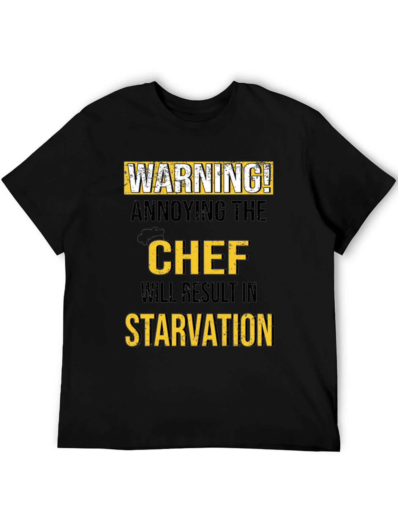 Black Warning Annoying the Chef T-Shirt view 5