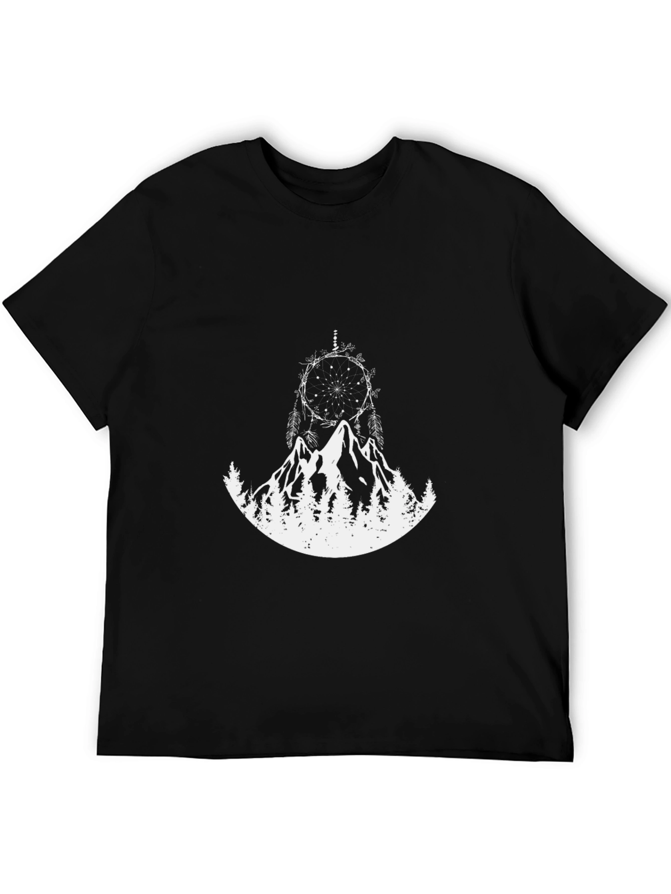 Black Dreamcatcher Mountain Graphic Tee view 5