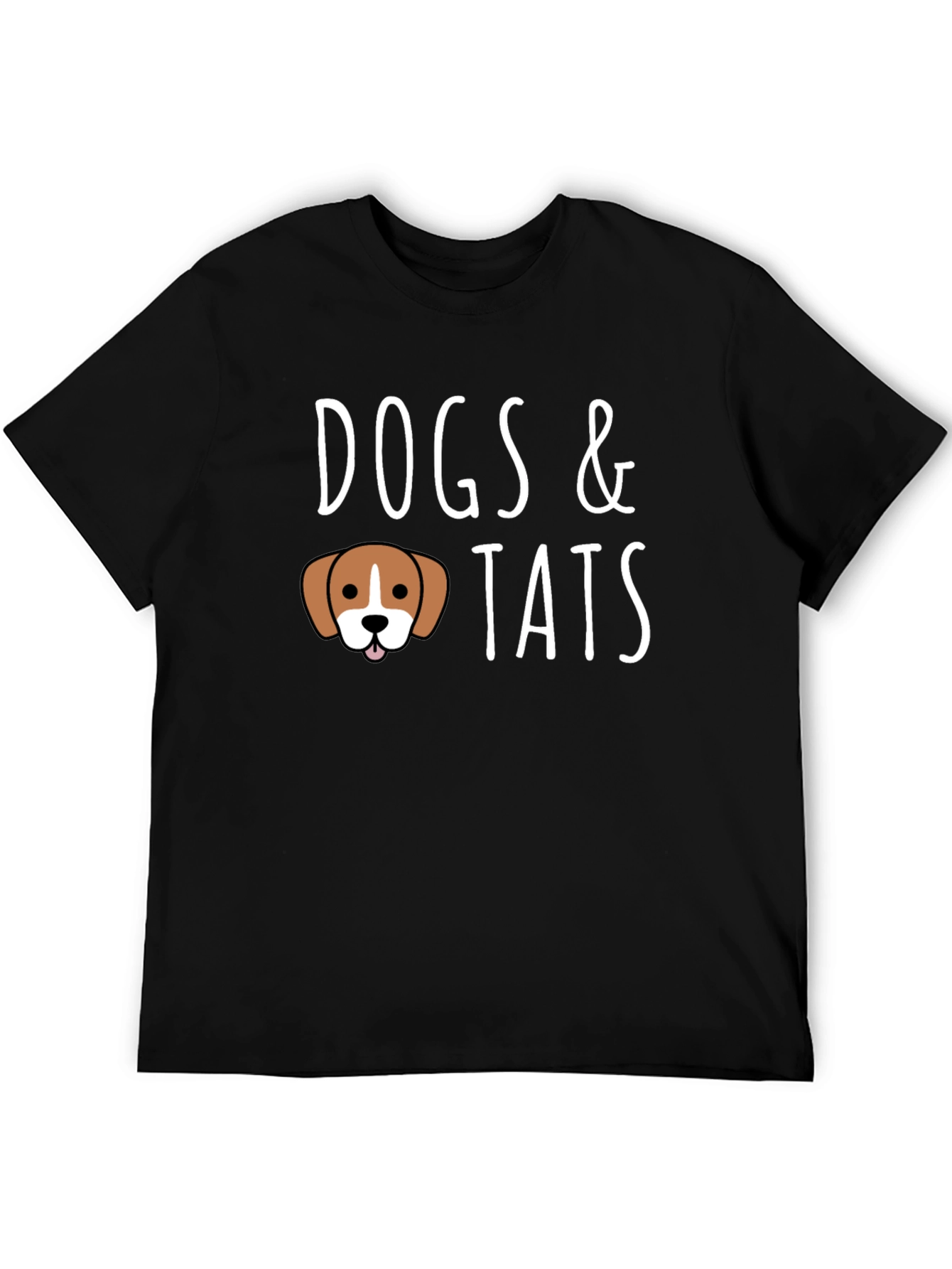 Black Dogs & Tats Graphic T-Shirt - Soft Cotton Crew Neck view 5