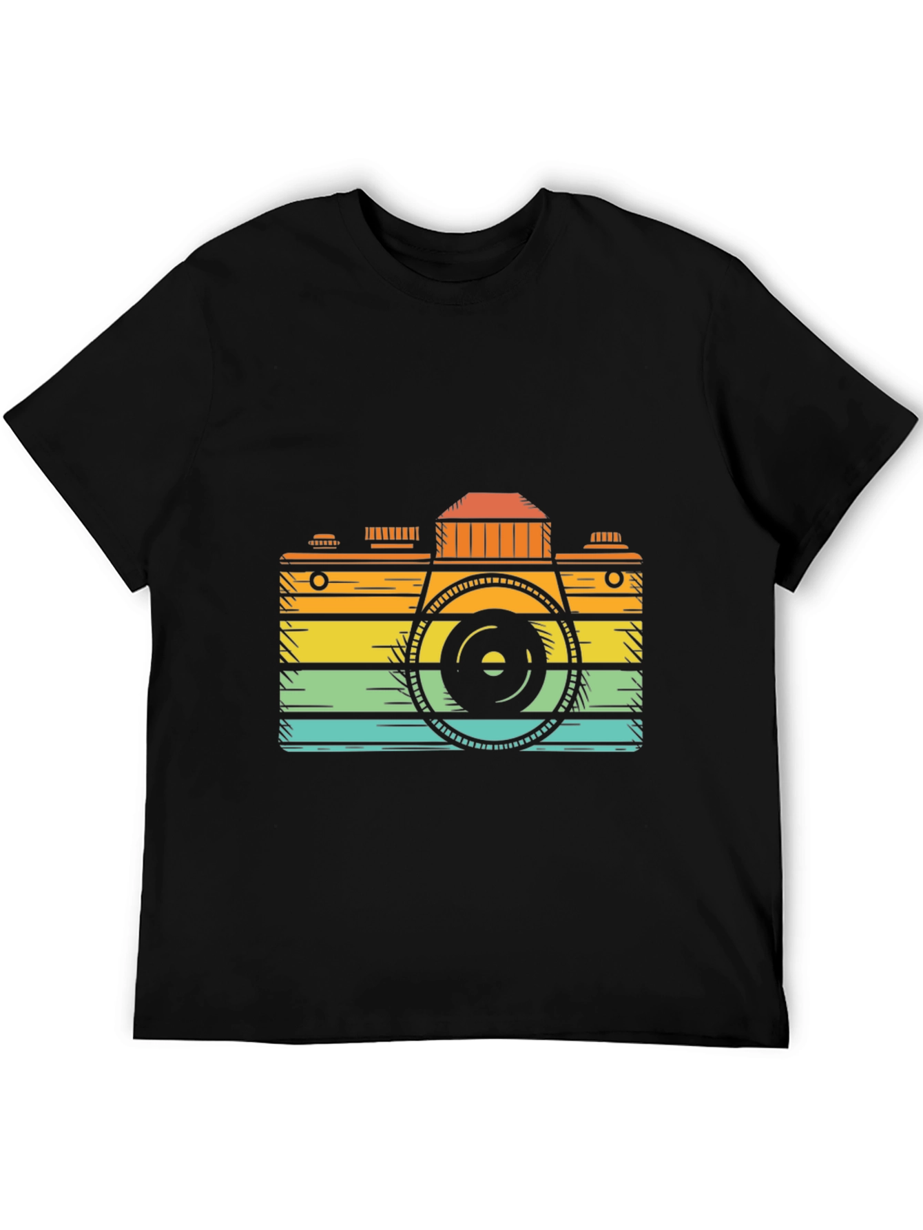 Black Retro Camera Graphic Tee - Classic Cool view 5