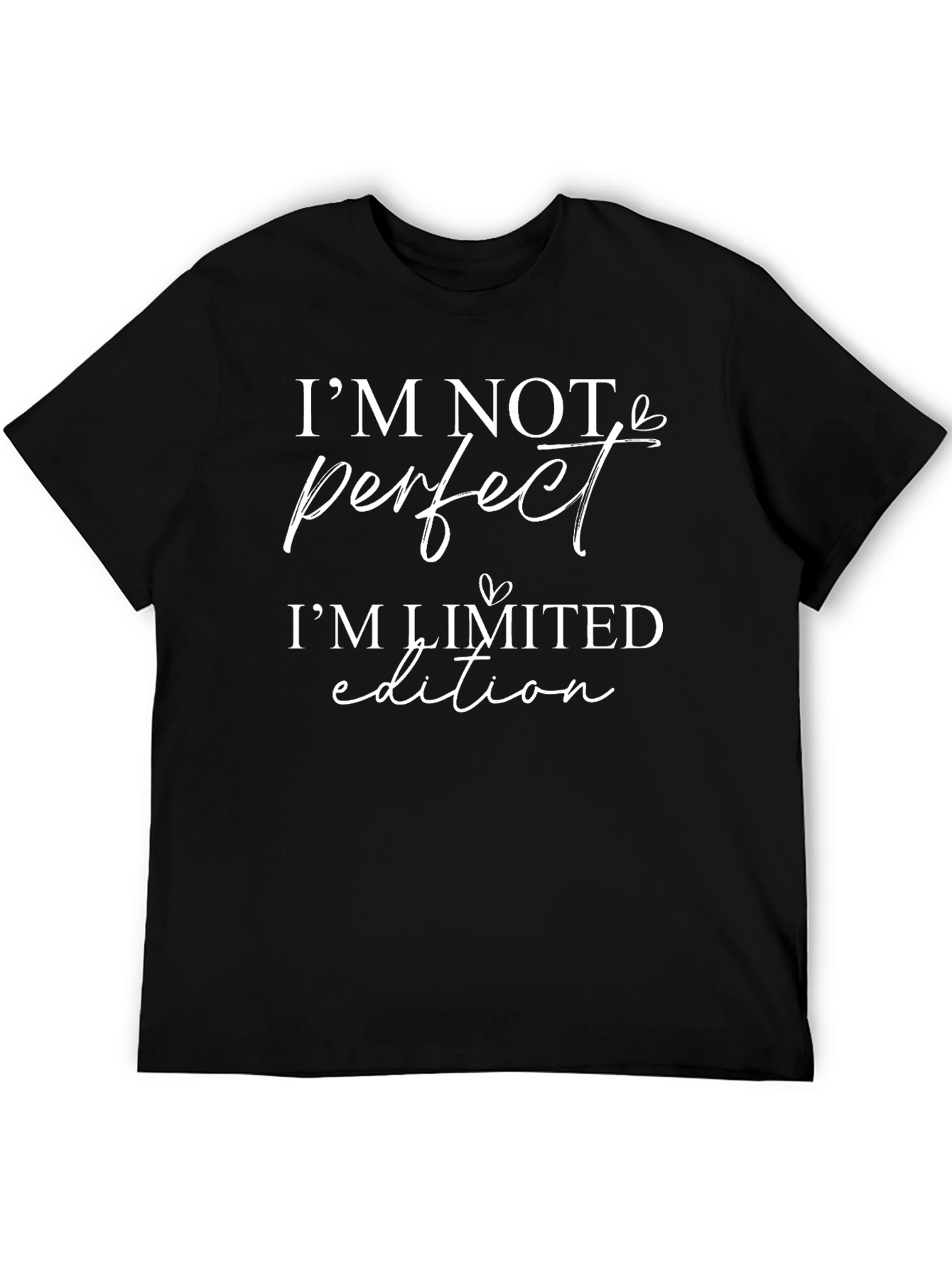 Black I'm Not Perfect Limited Edition Black T-Shirt view 5