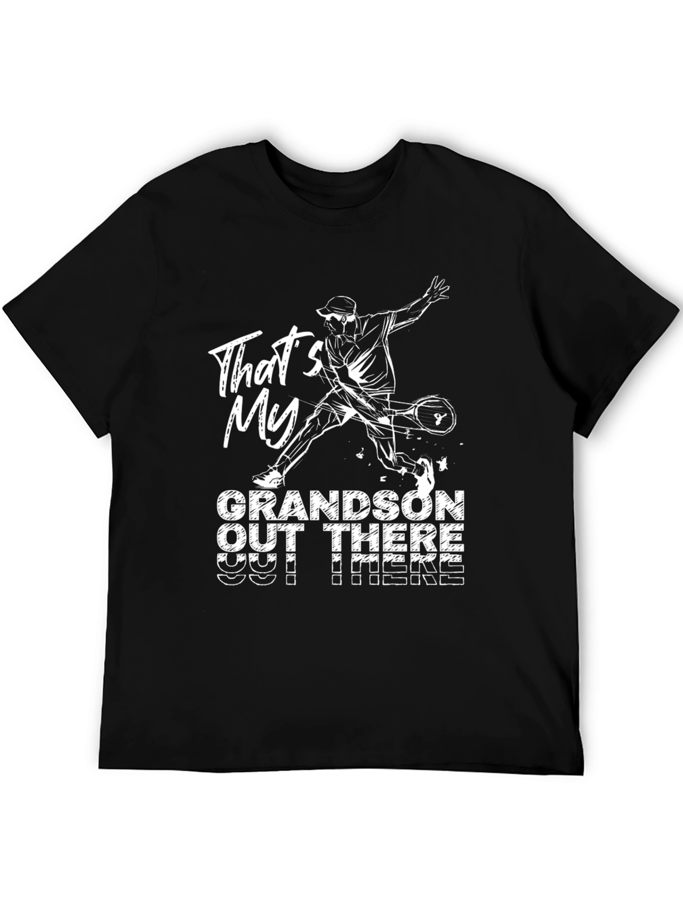 Black That's My Grandson Out There Black Tee view 5