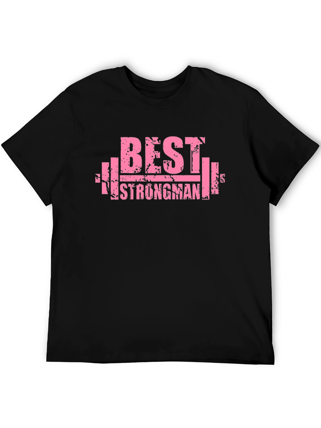 Black Best Strongman Black T-Shirt - Gym Workout Apparel view 5