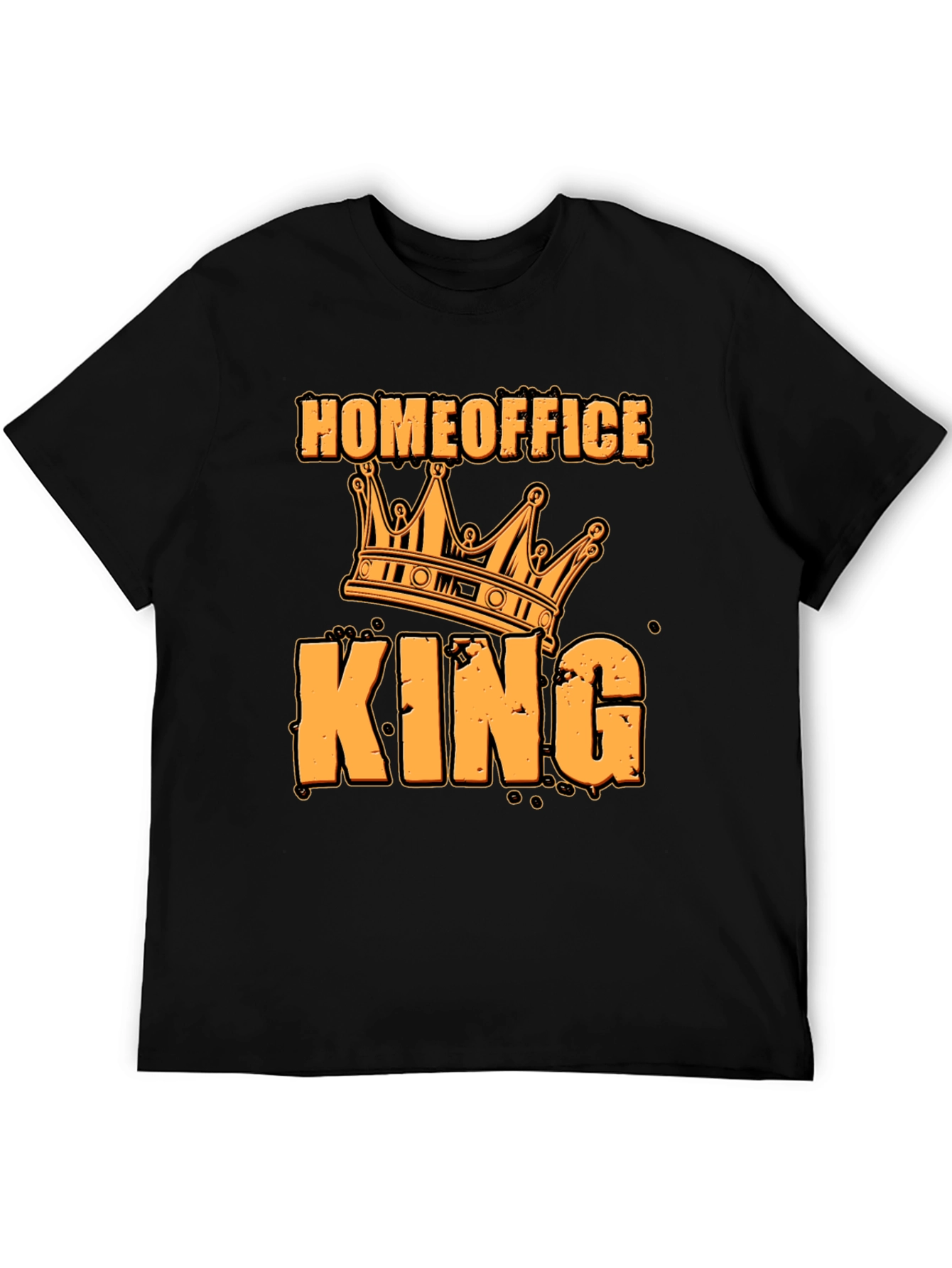 Black Home Office King T-Shirt - Funny Work From Home Tee view 5