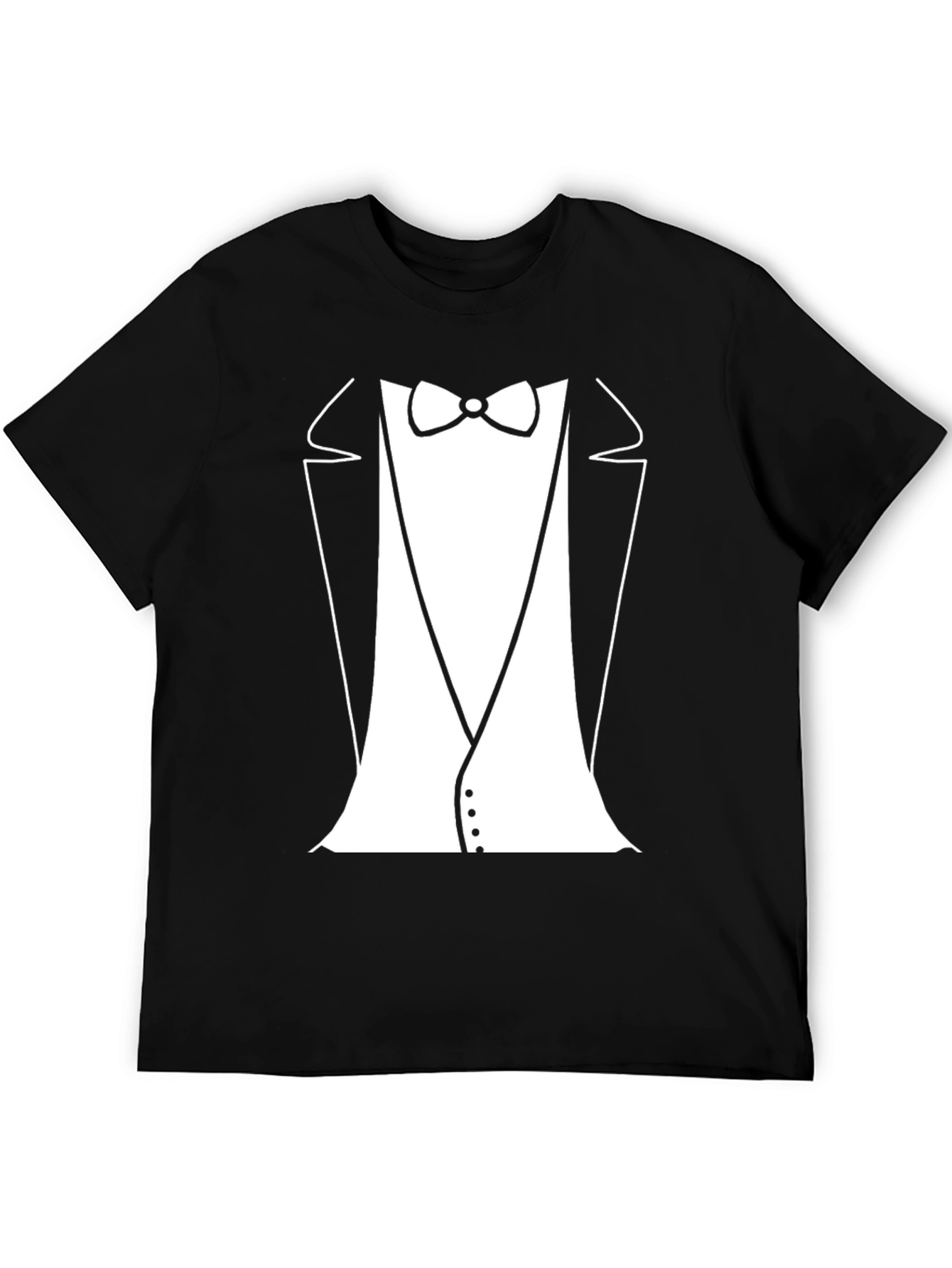 Black Tuxedo T-Shirt - Instant Formal Wear! view 5