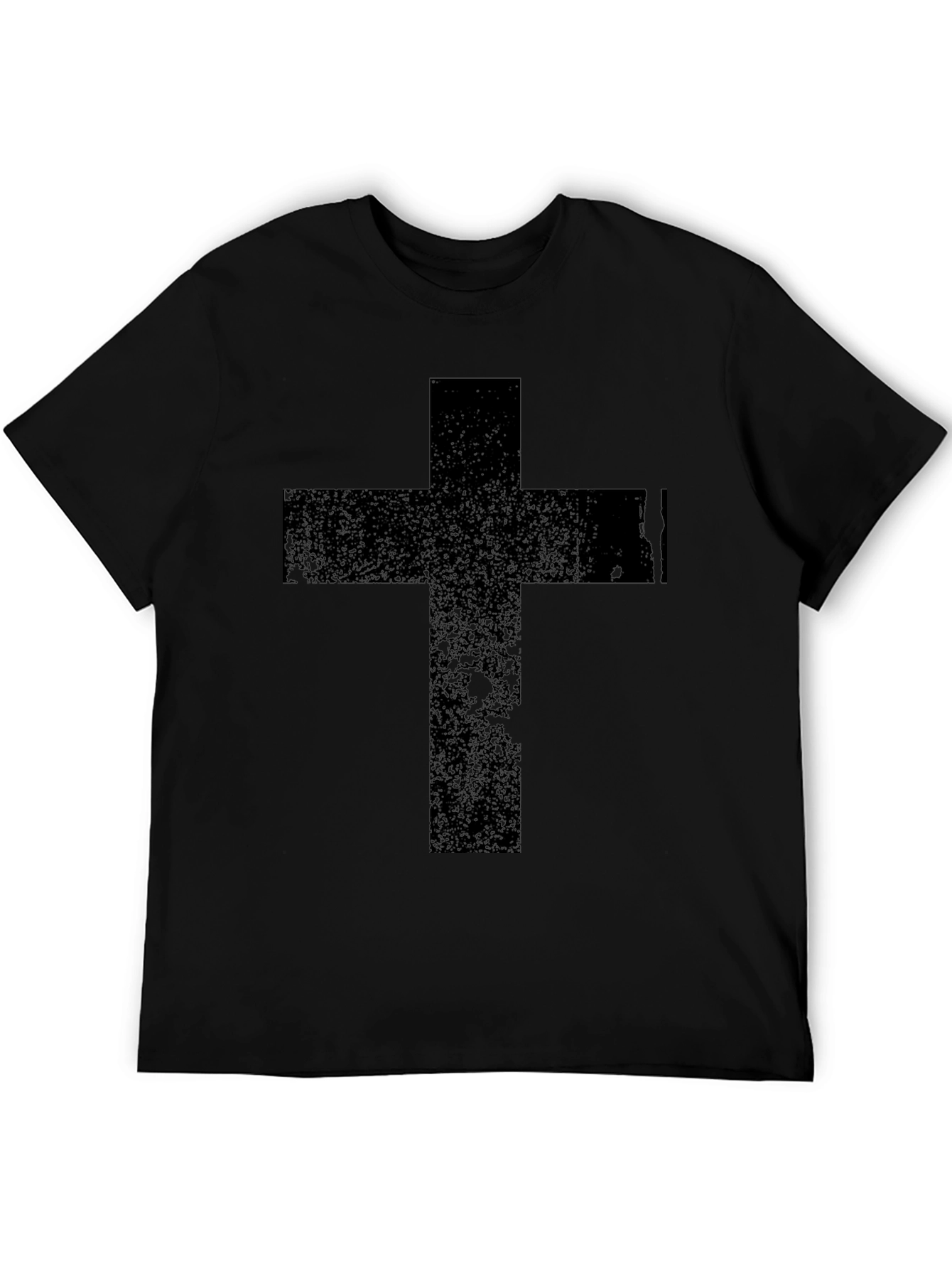 Black Black Cross Graphic T-Shirt - Religious Apparel view 5