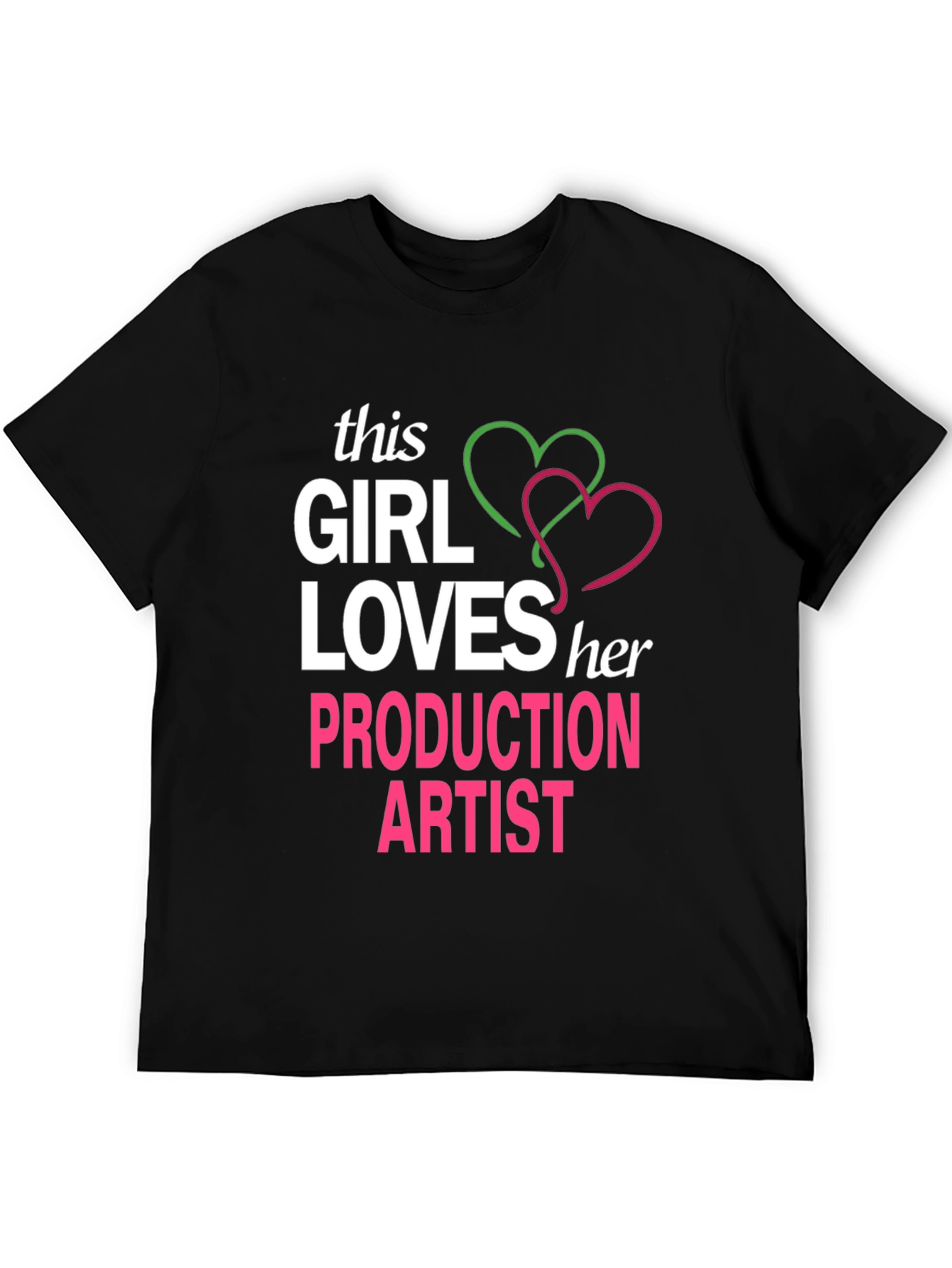 Black This Girl Loves Her Production Artist T-Shirt view 5