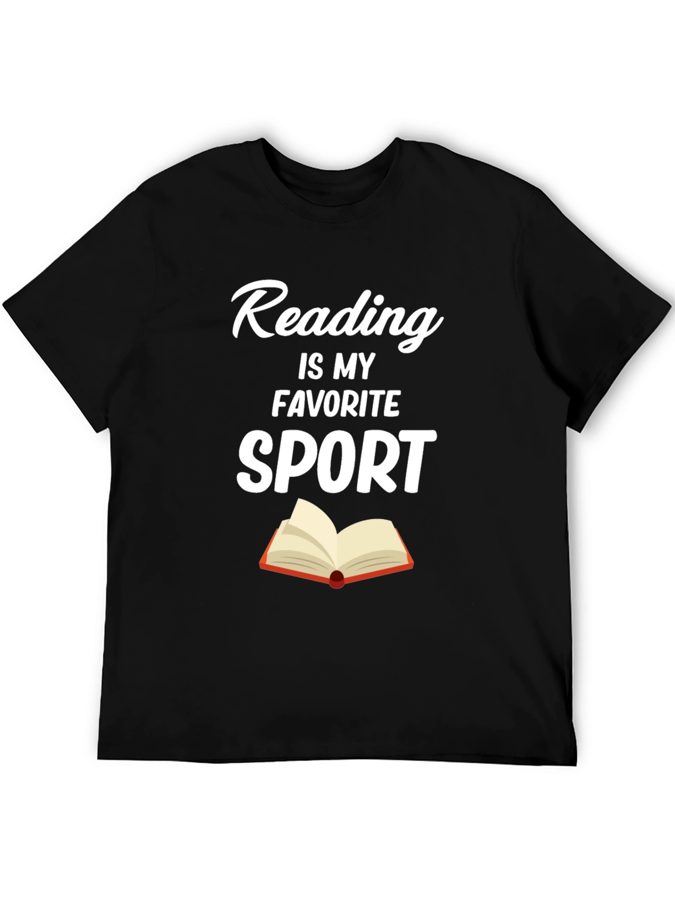 Black Reading is My Favorite Sport T-Shirt view 5