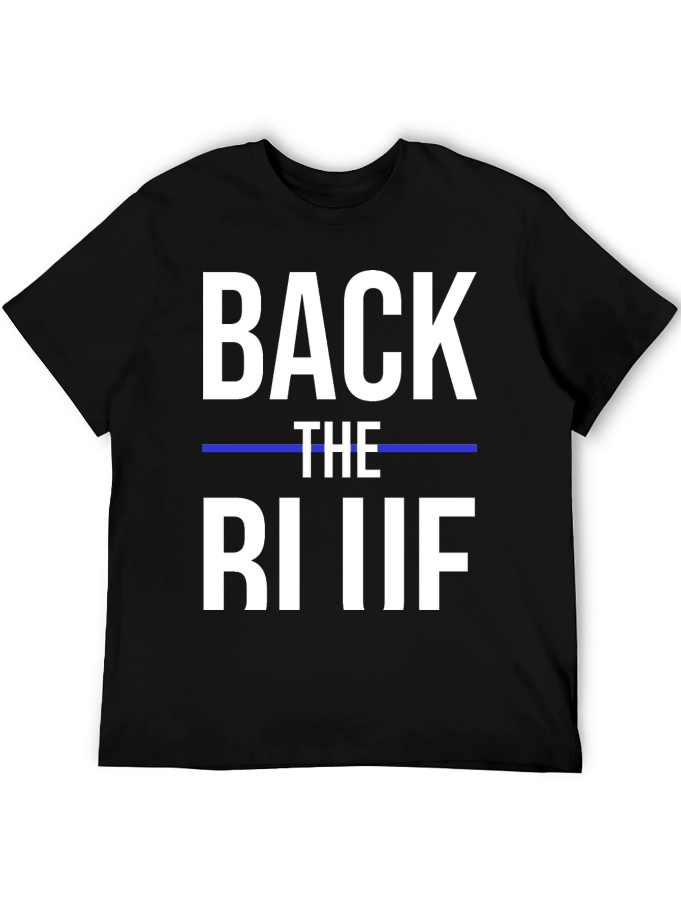 Black Back the Blue T-Shirt - Support Law Enforcement view 5