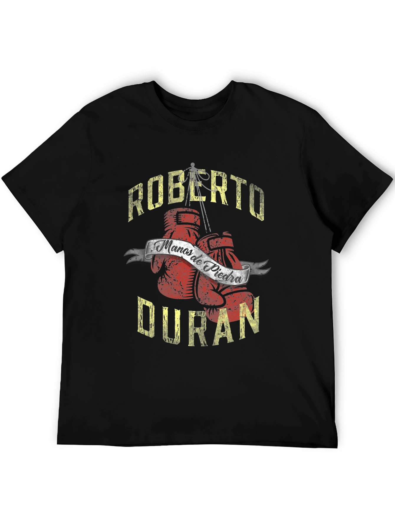 Black Roberto Duran Boxing T-Shirt view 5