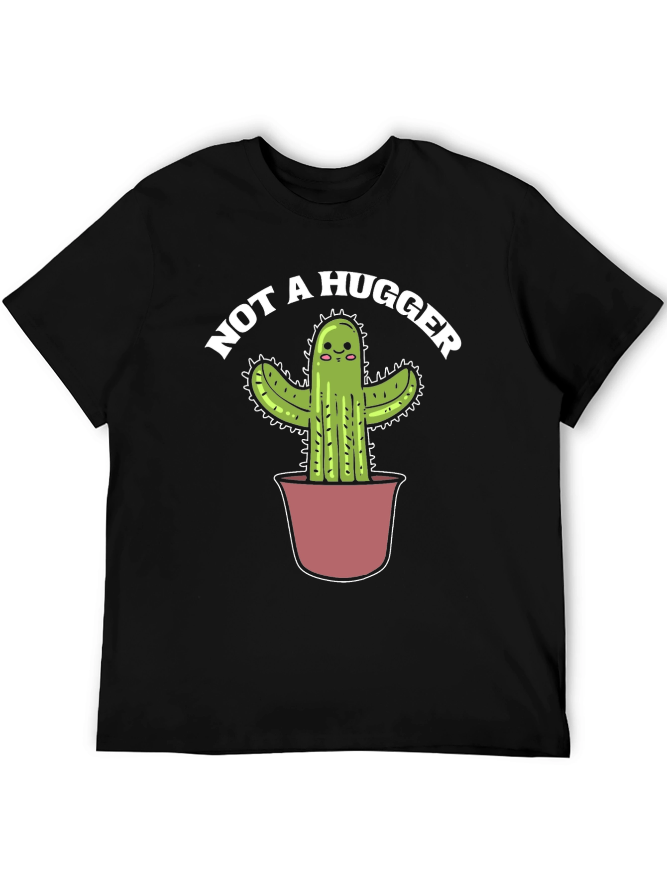 Black Not A Hugger Cactus Graphic Tee view 5