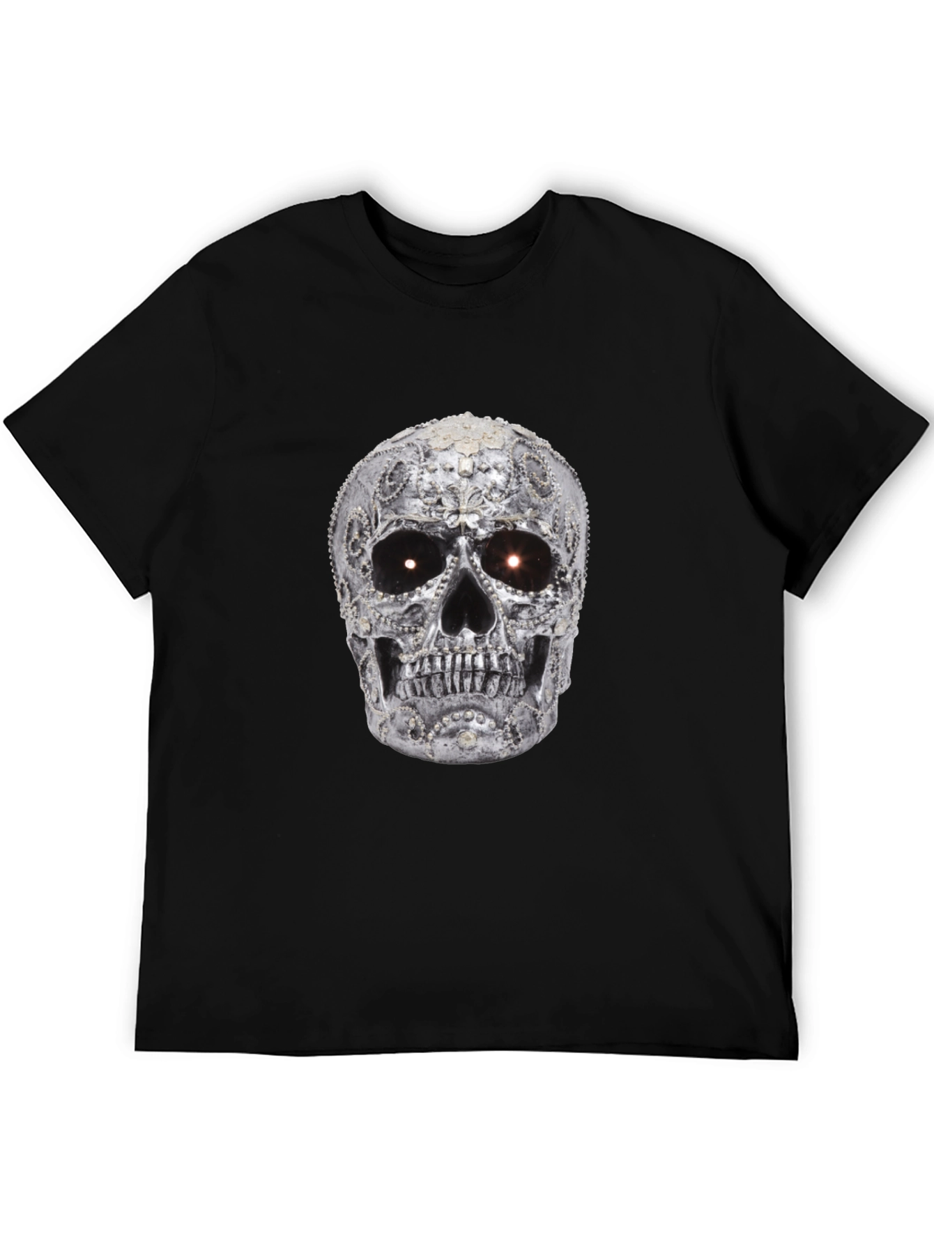 Black Skull T-Shirt - Black Graphic Tee view 5