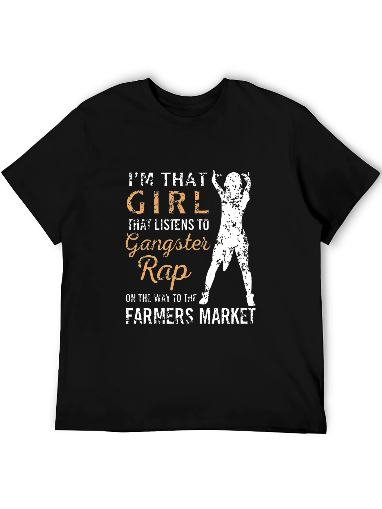 Black Gangster Rap Farmer's Market T-Shirt view 5