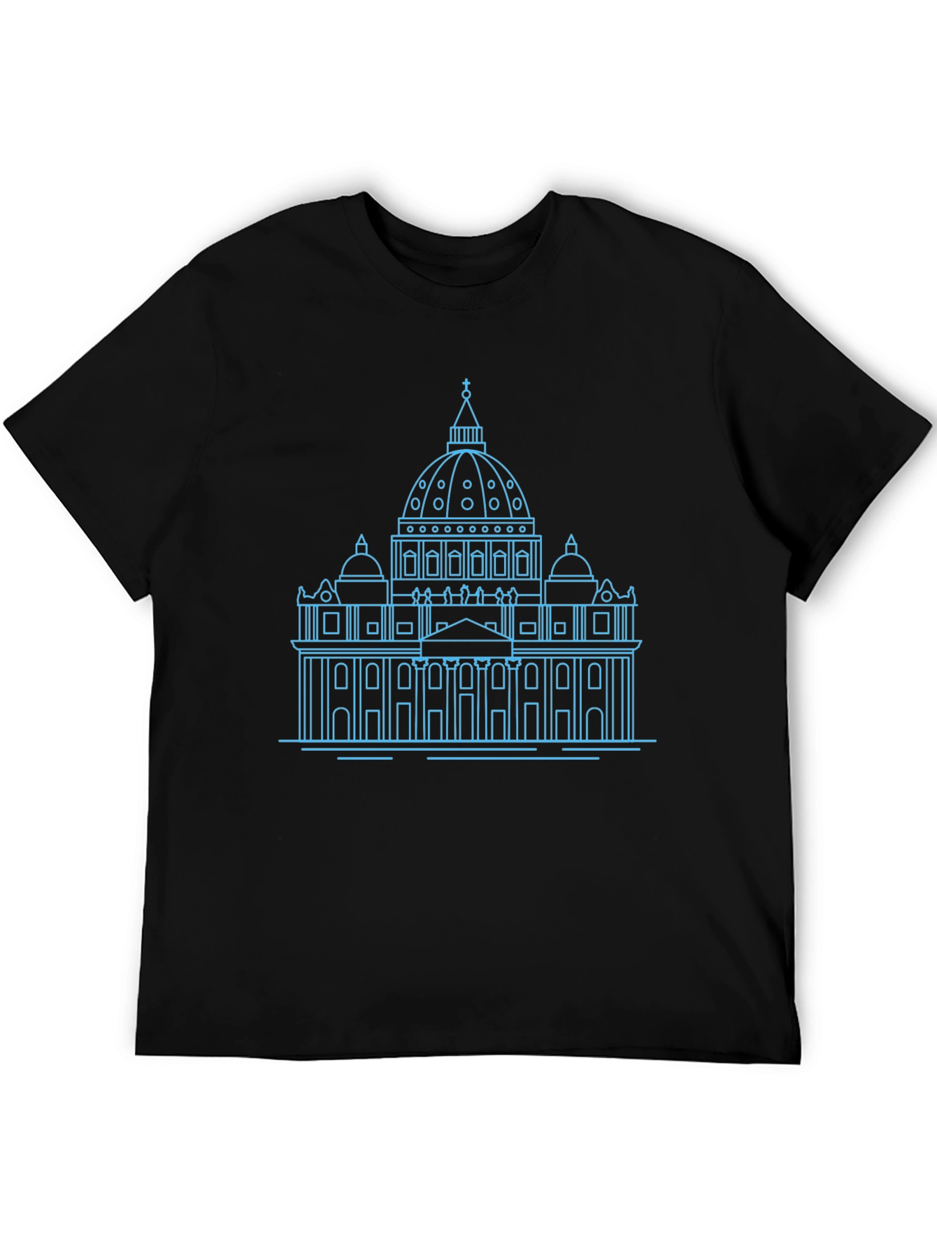 Black St. Peter's Basilica Line Art Tee view 5