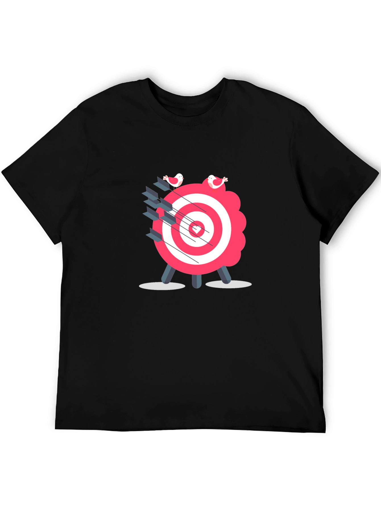 Black Target Practice Graphic Tee - Black Cotton Shirt view 5
