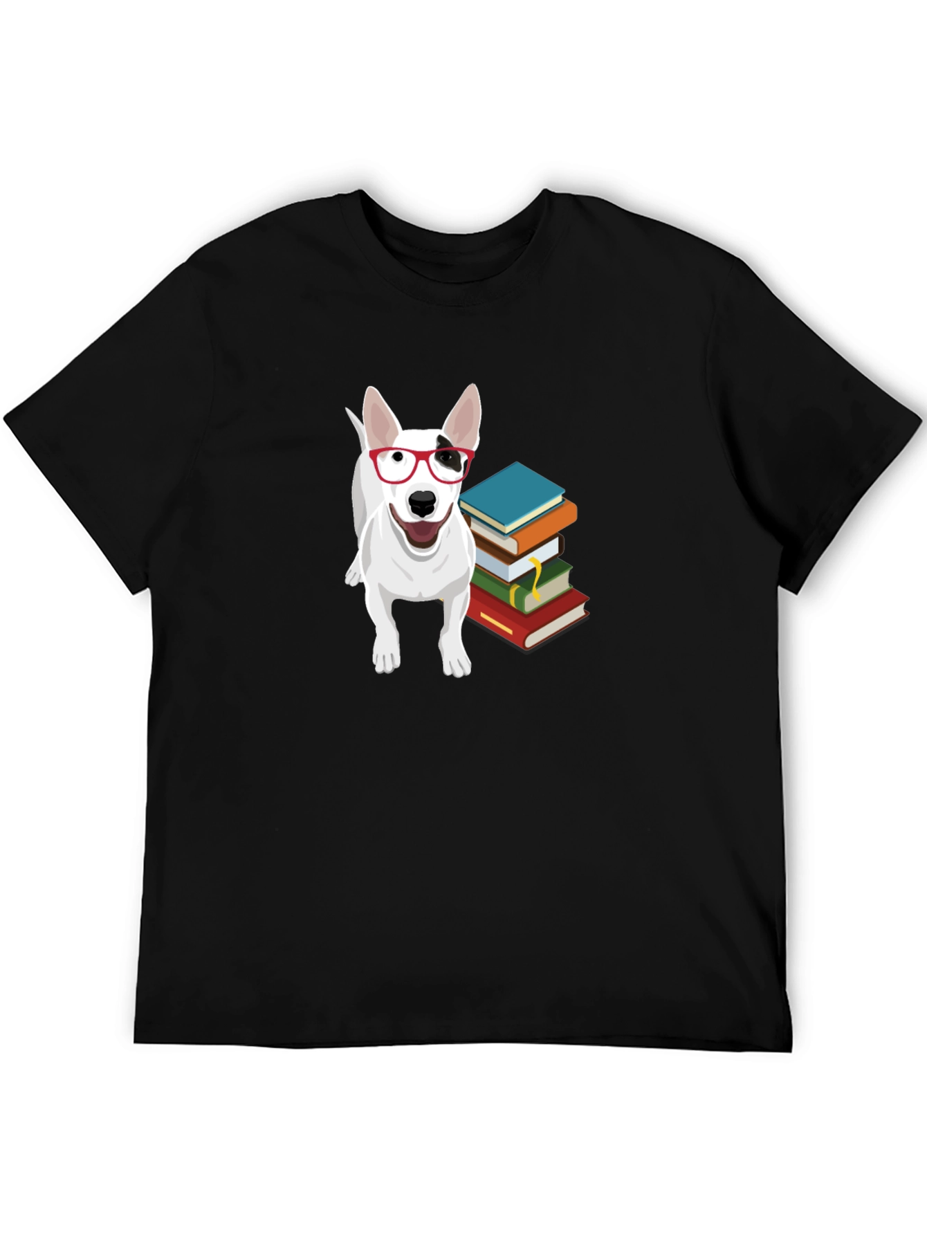 Black Dog with Glasses T-Shirt view 5