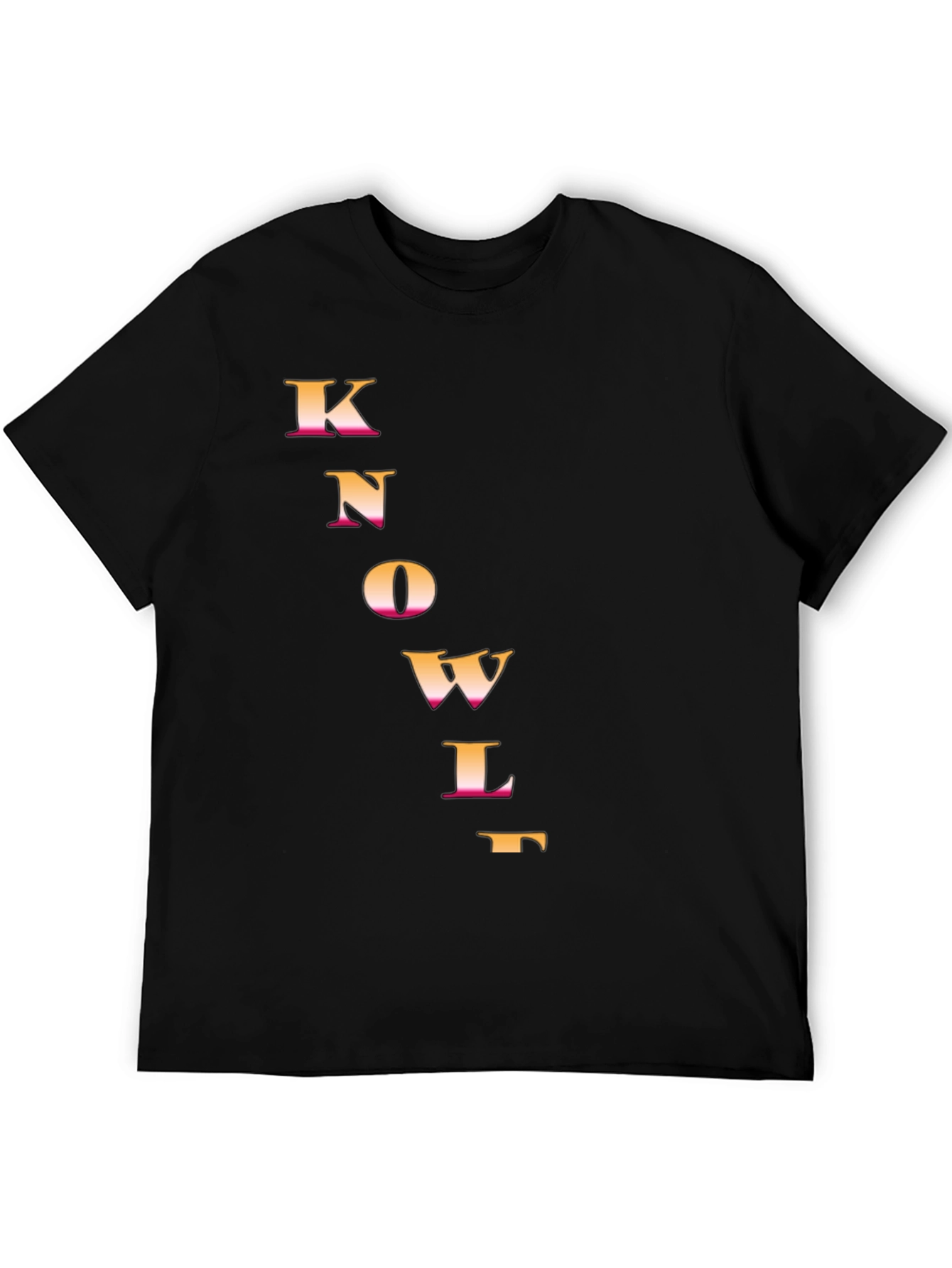 Black Knowlt Black T-Shirt - Stylish Graphic Tee view 5