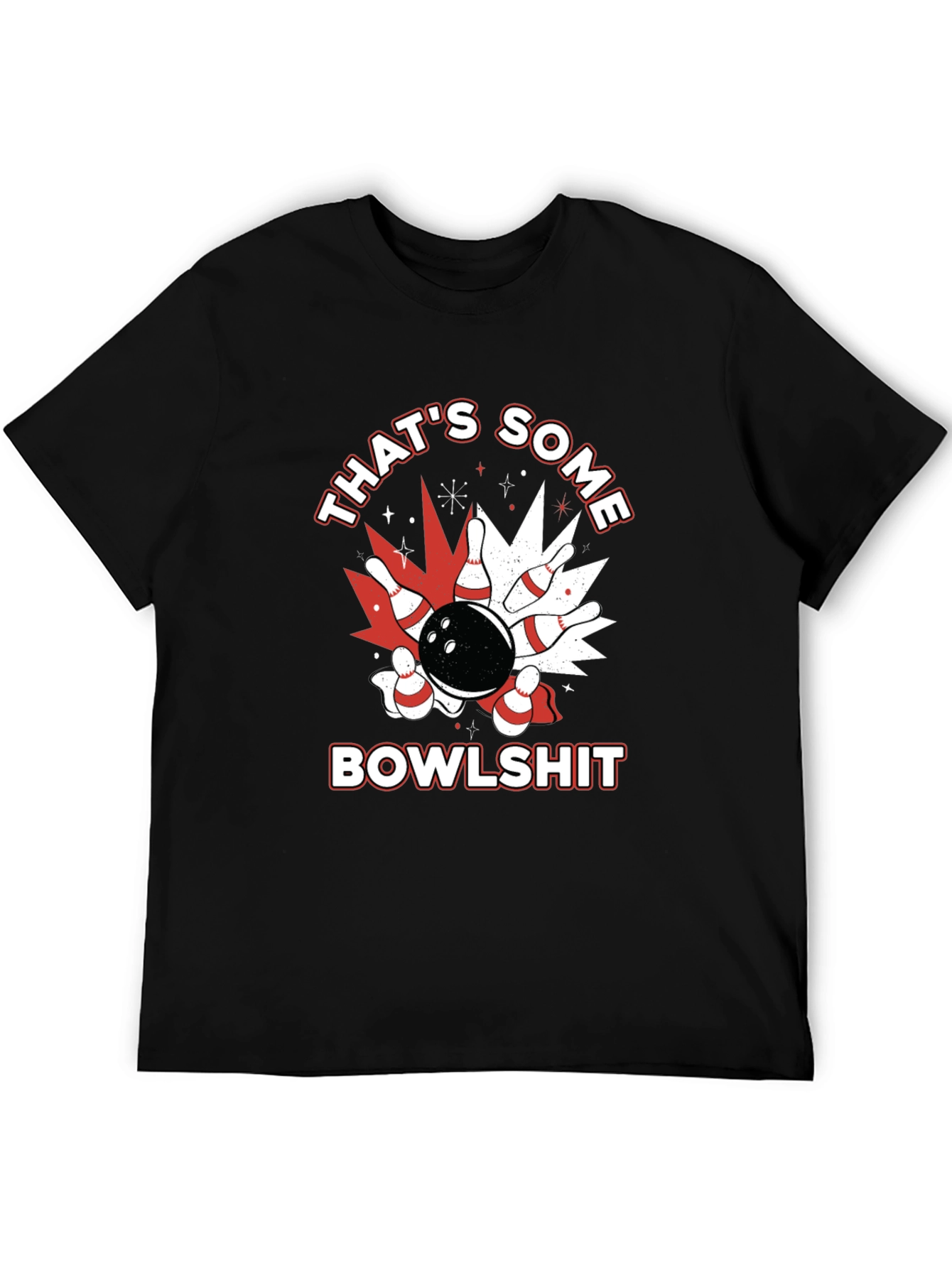 Black That's Some Bowlshit T-Shirt - Bowling Design view 5