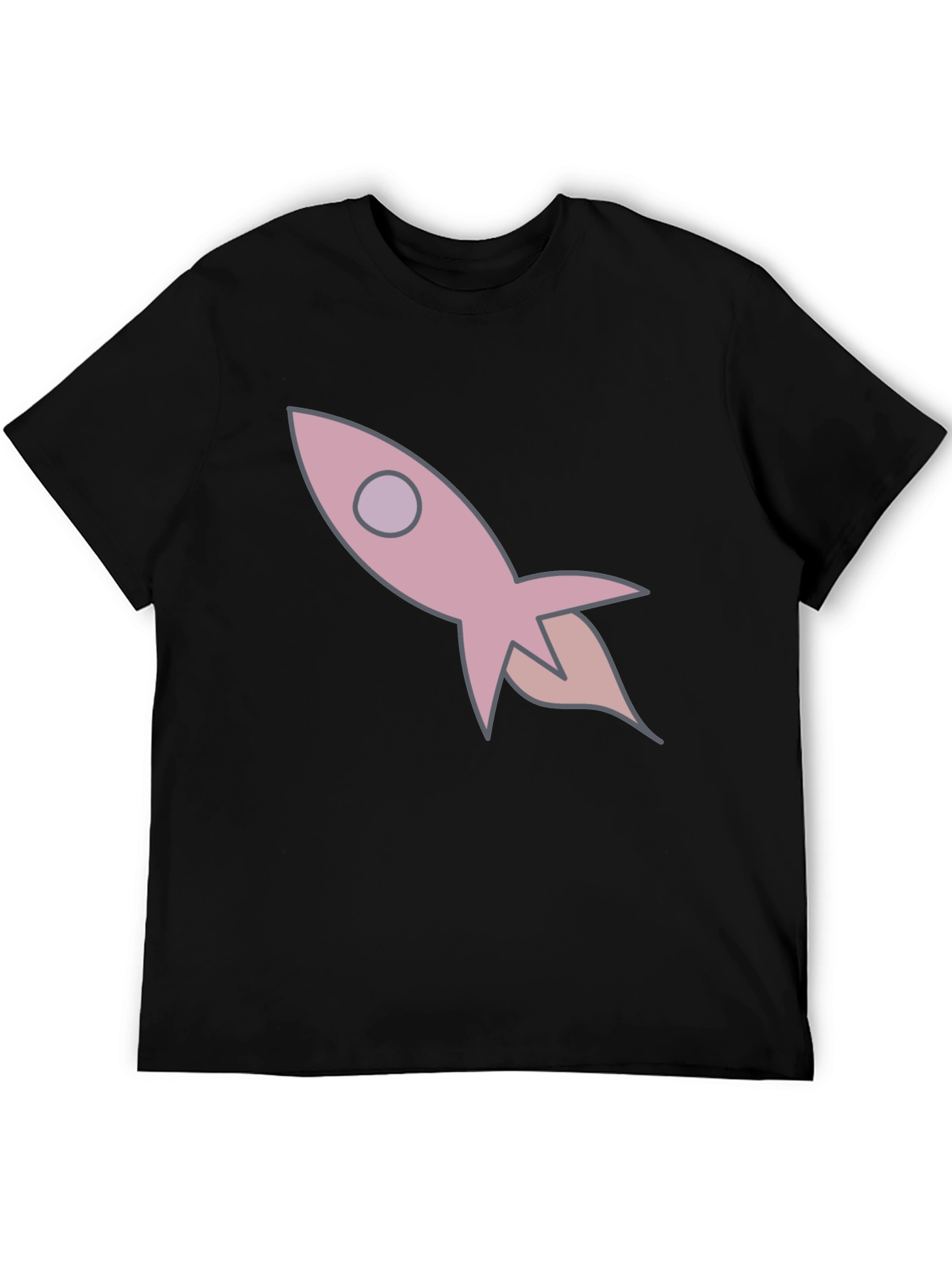 Black Rocket Graphic Tee - Cool Casual Cotton T-Shirt view 5