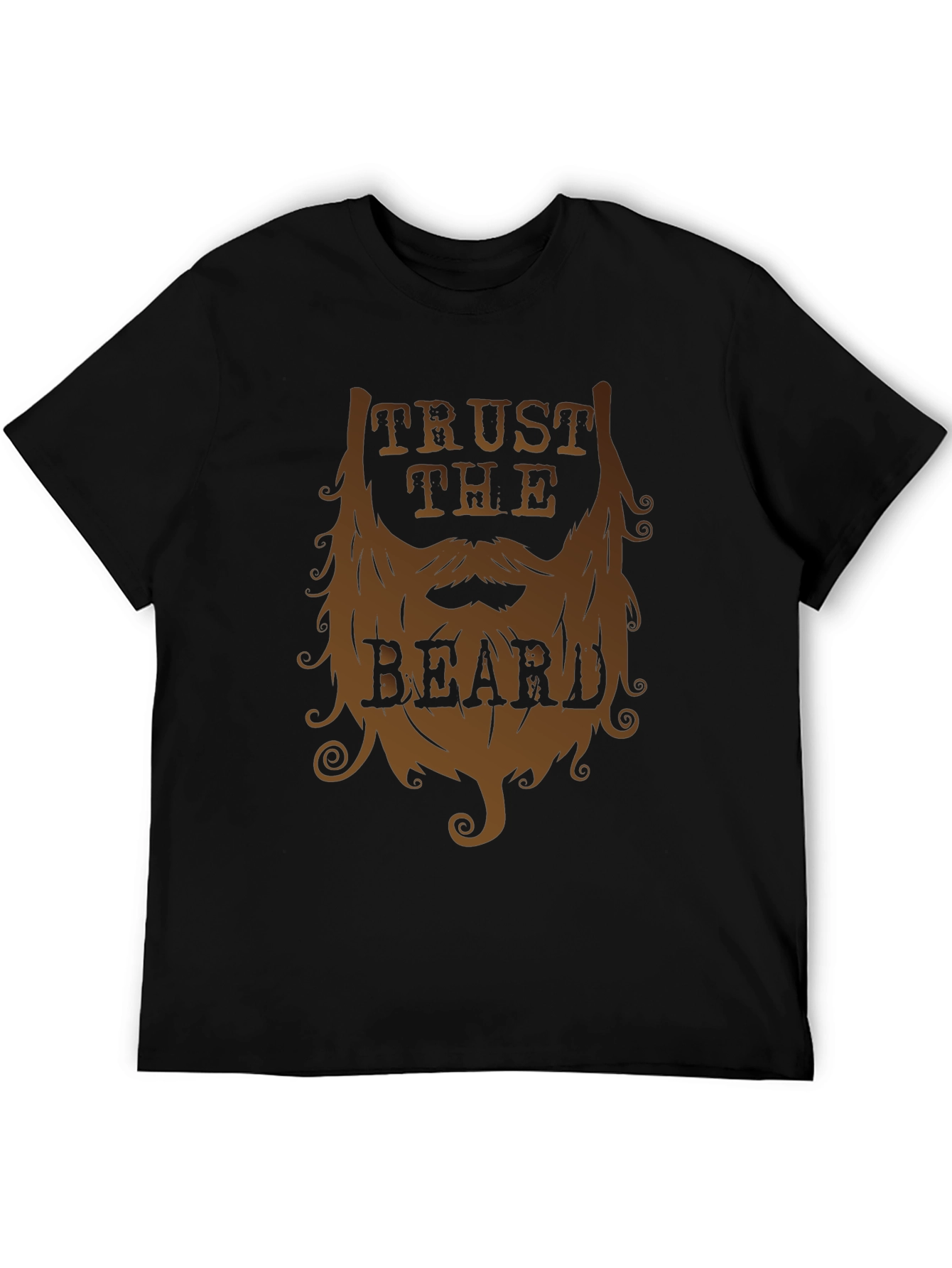 Black Trust the Beard Graphic Tee - Black view 5