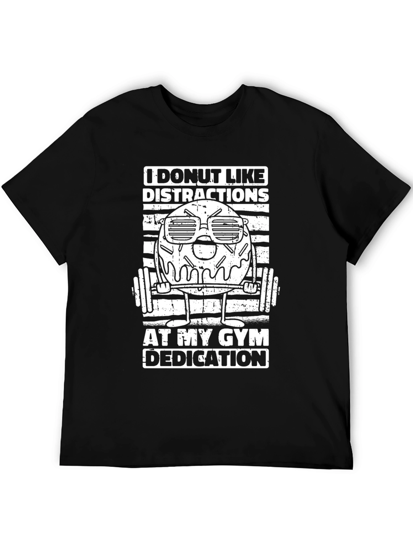 Black Donut Gym Dedication T-Shirt view 5