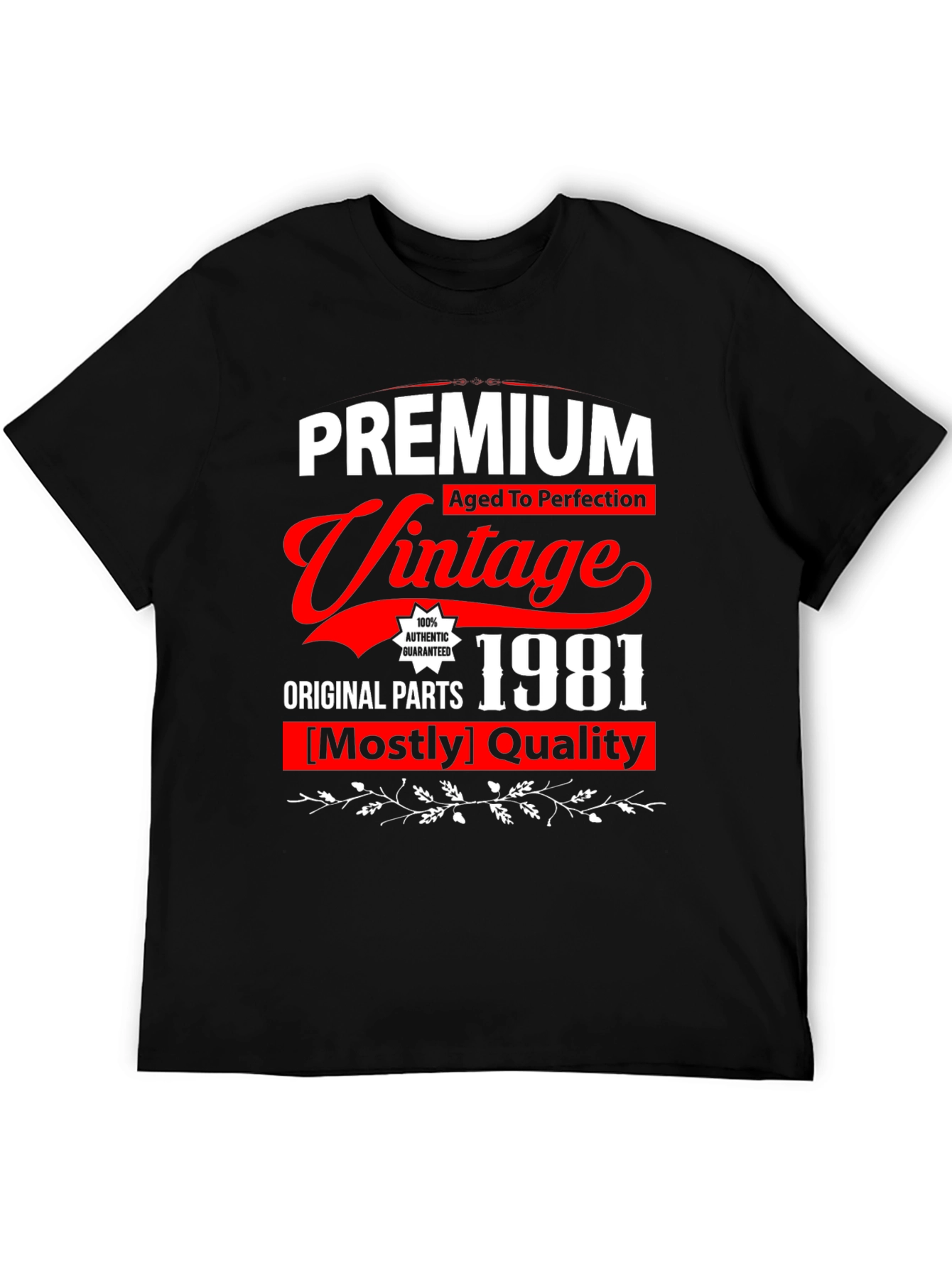 Black Premium Vintage 1981 T-Shirt view 5