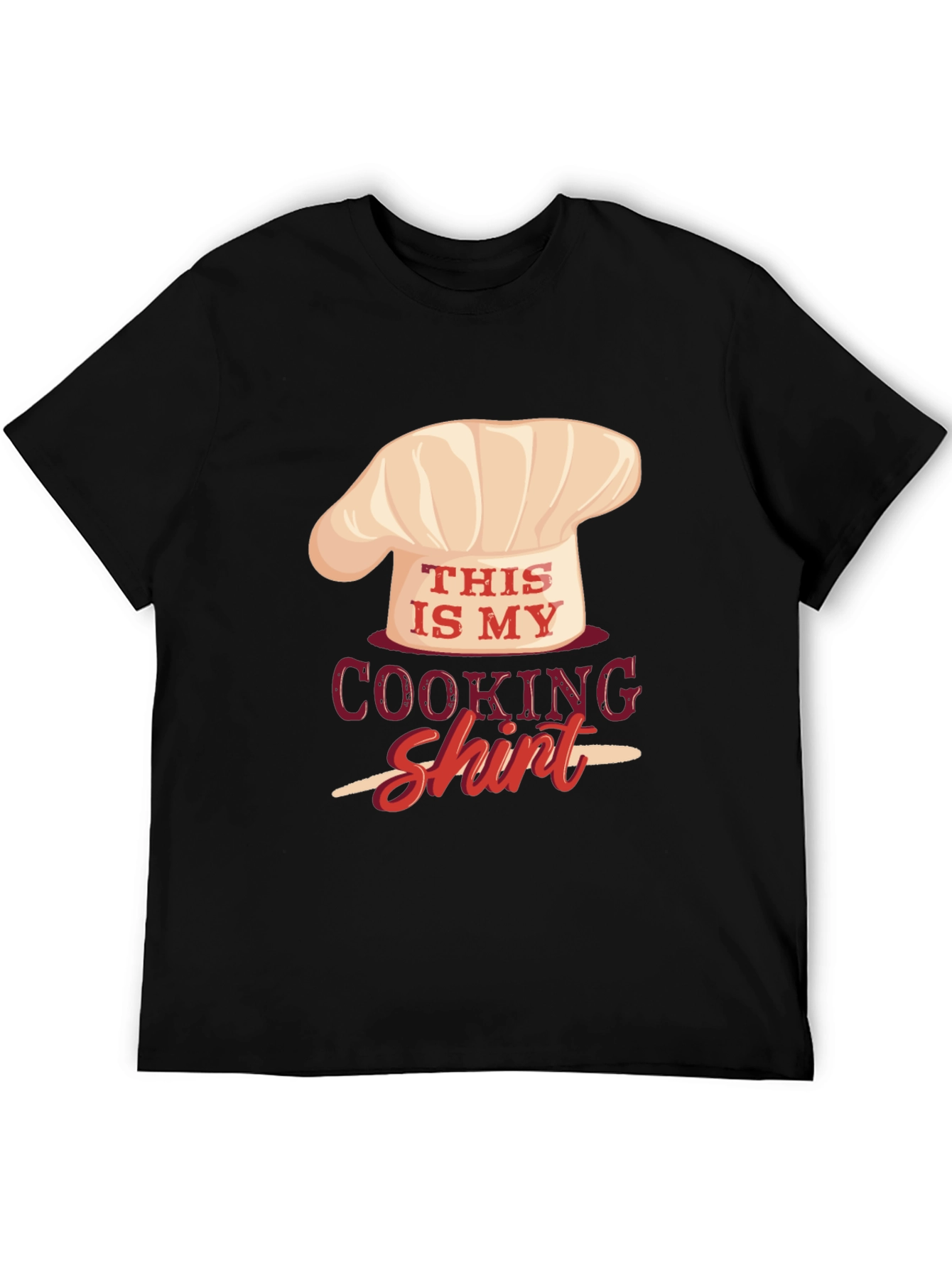 Black This Is My Cooking Shirt - Chef Hat Graphic Tee view 5