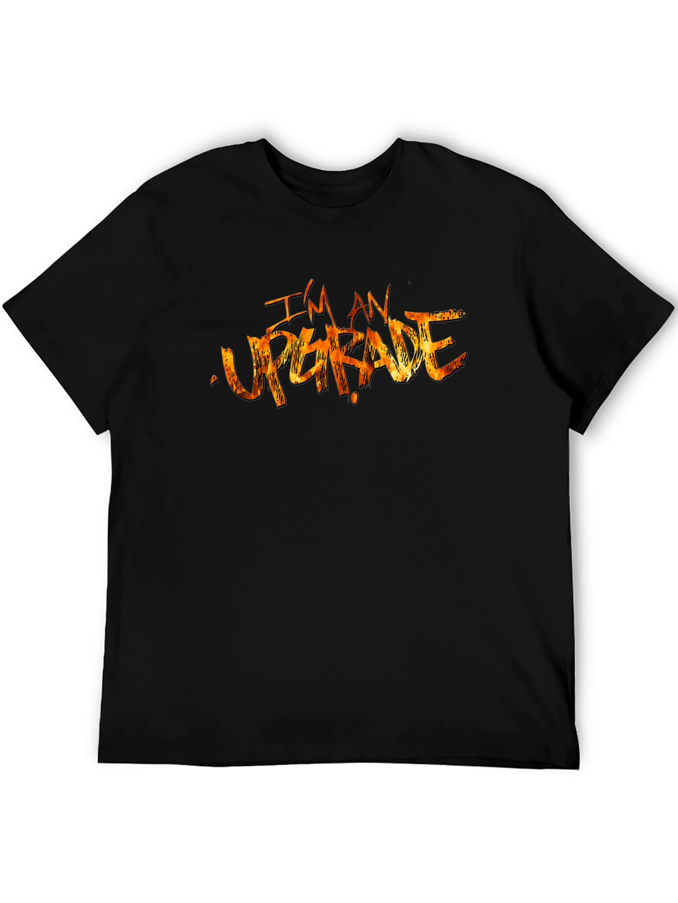 Black I'm an Upgrade Graphic Black T-Shirt view 5