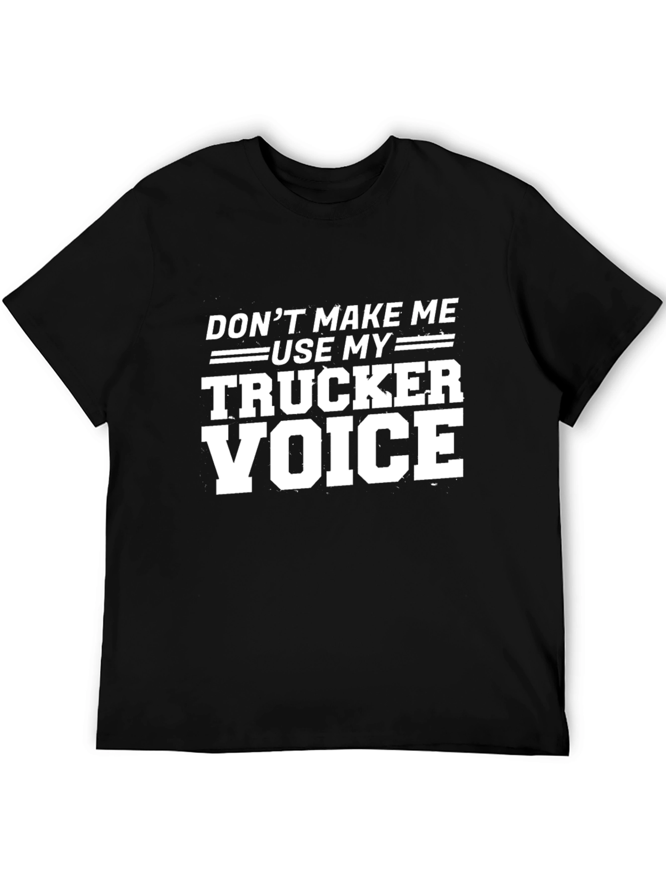 Black Trucker Voice T-Shirt - Funny Novelty Tee view 5
