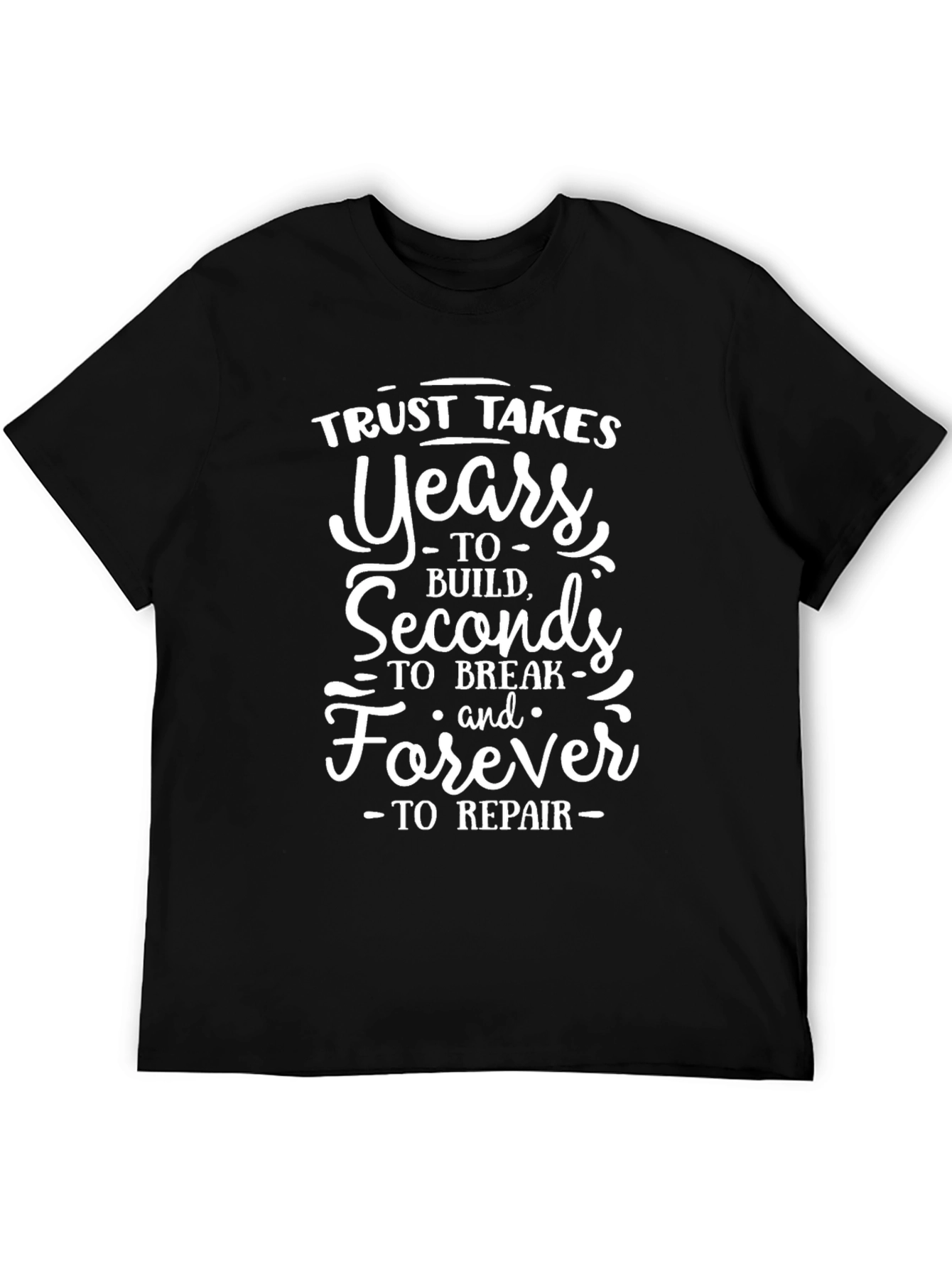 Black Trust Takes Years T-Shirt - Black view 5