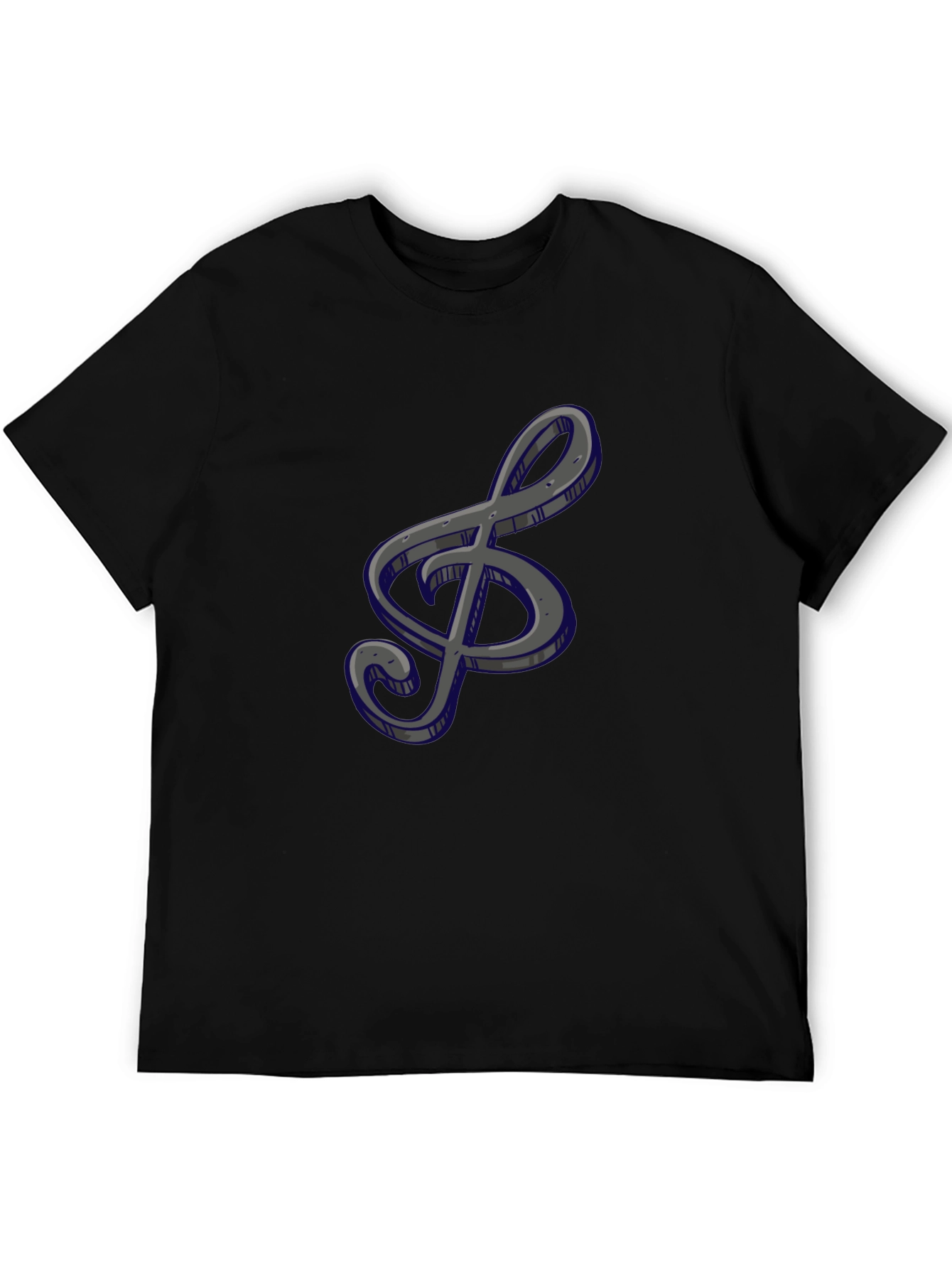 Black Treble Clef Graphic Tee view 5