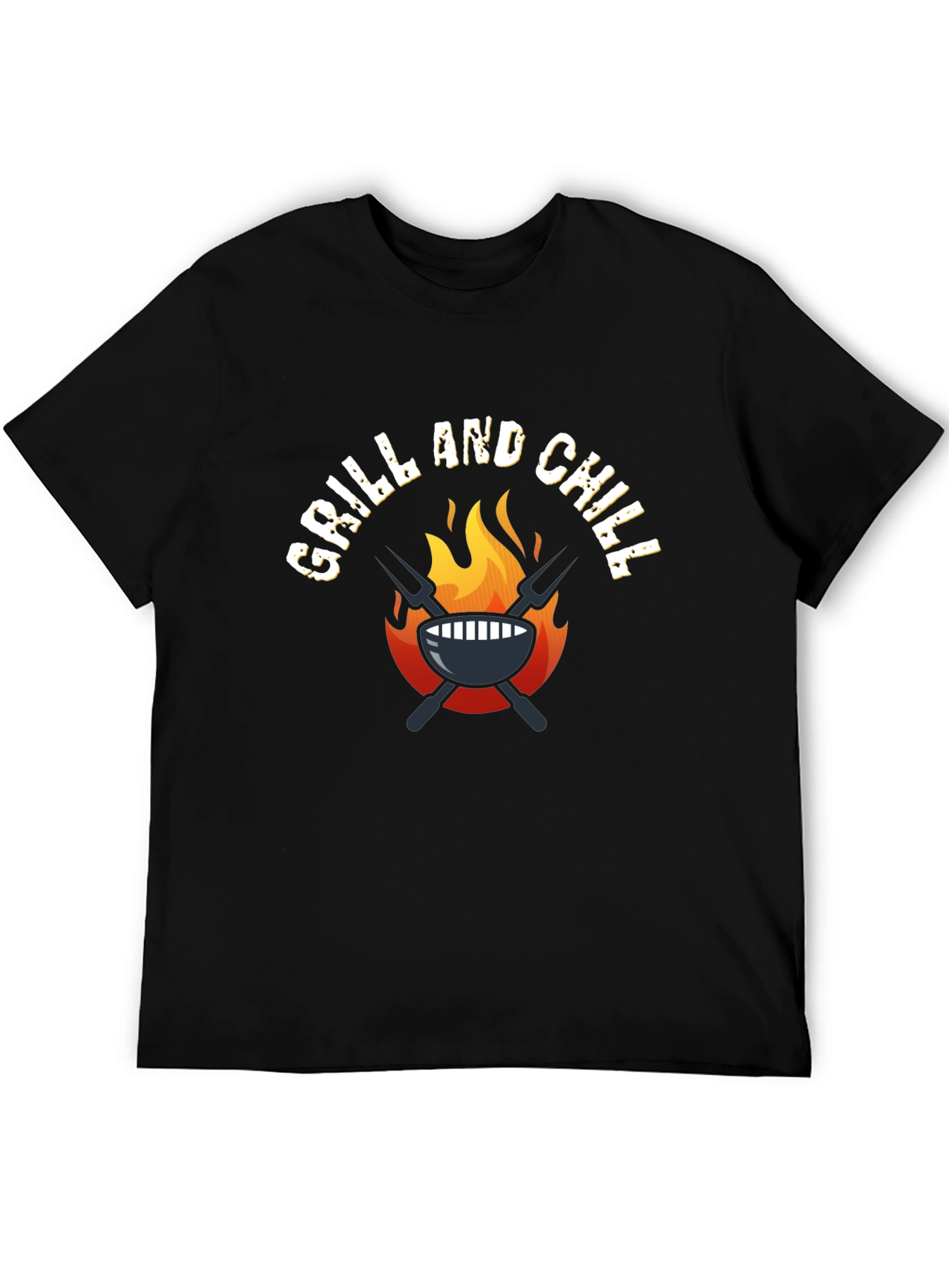 Black Grill and Chill Black T-Shirt view 5
