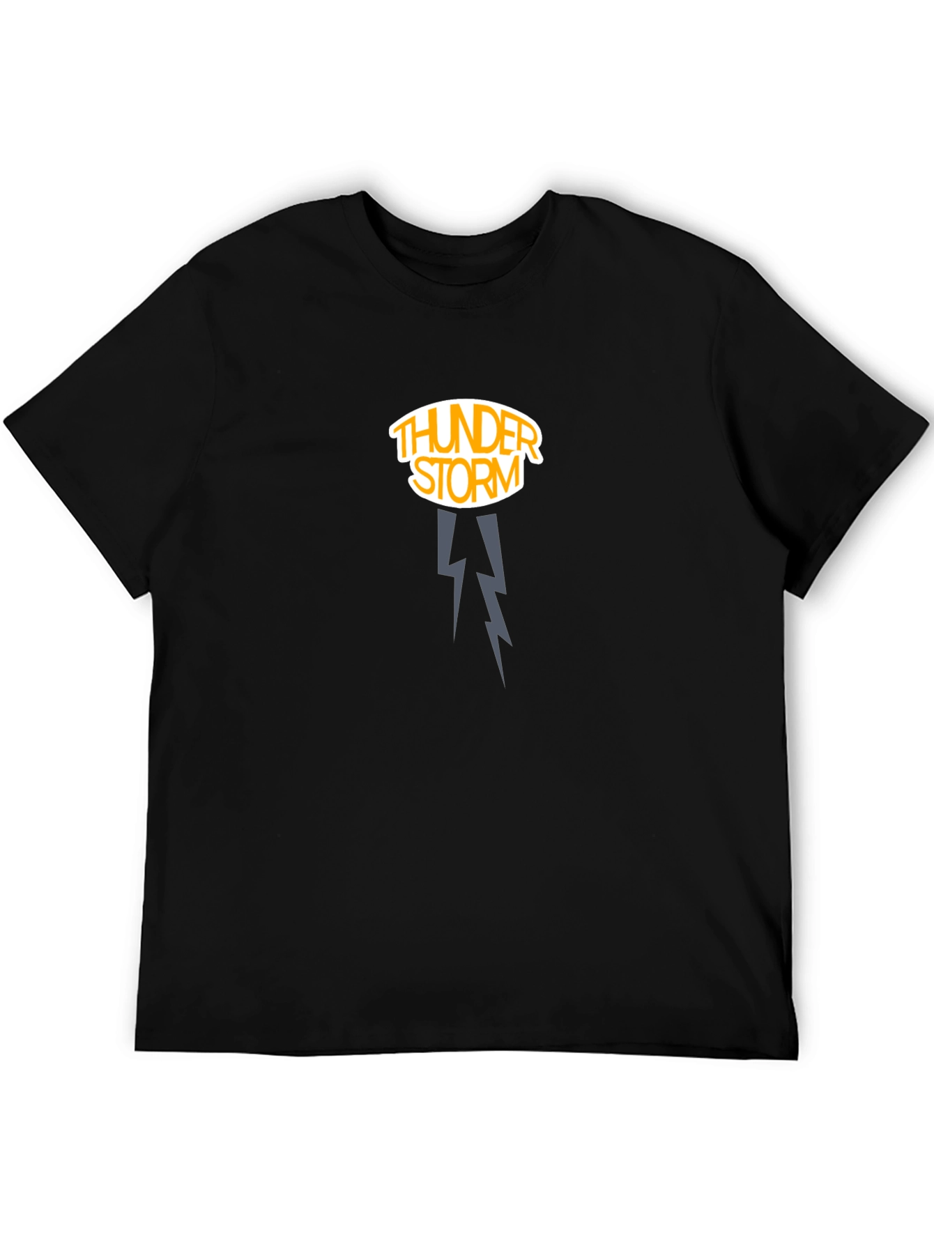 Black Thunderstorm Graphic Tee - Dark Cotton Shirt view 5