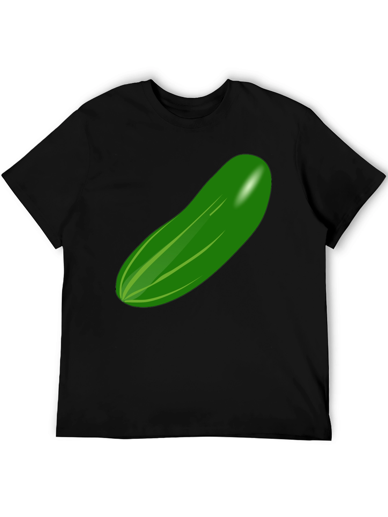 Black Cucumber Graphic T-Shirt - Quirky and Fun Design view 5