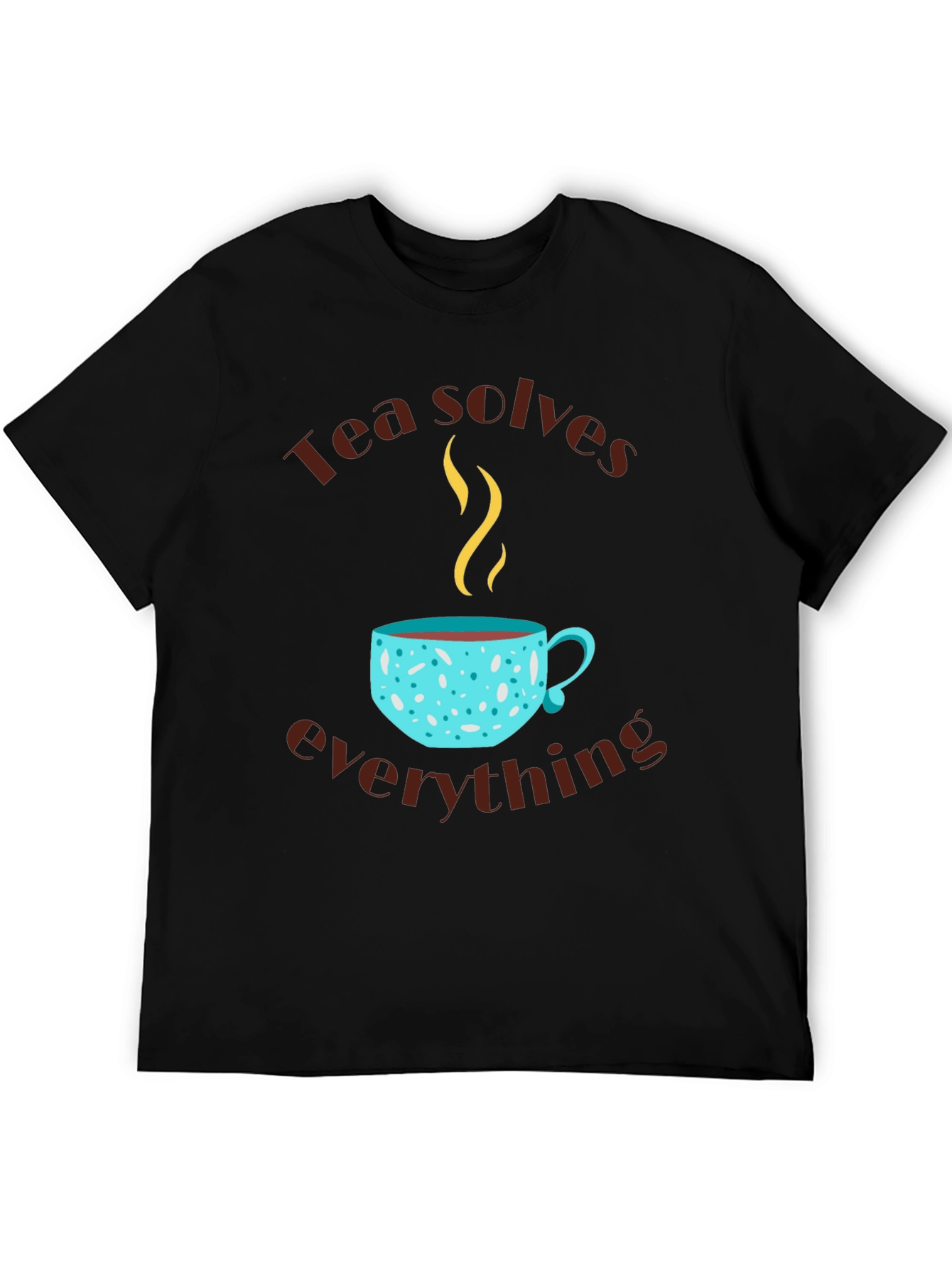 Black Tea Solves Everything Graphic T-Shirt view 5
