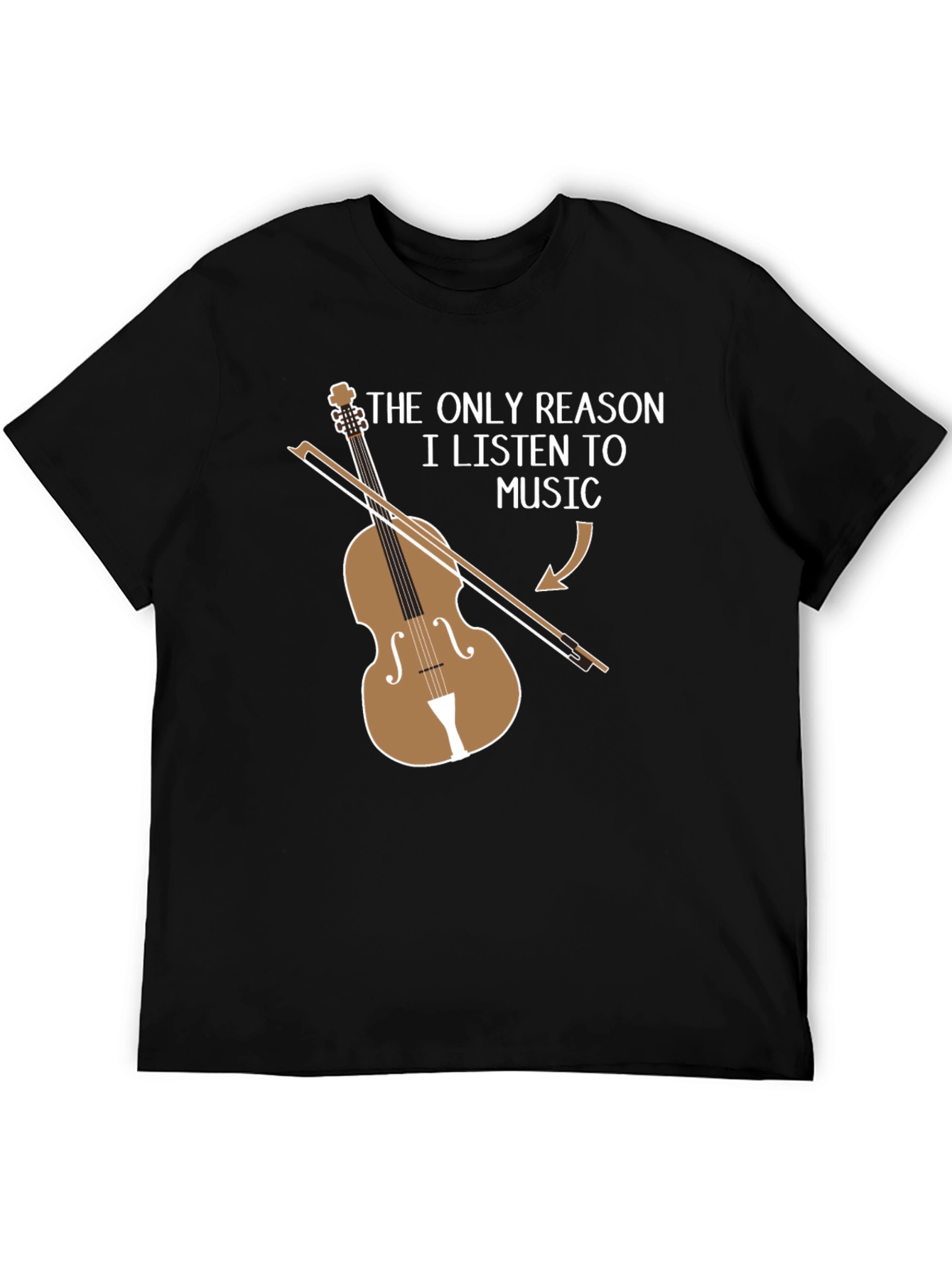 Black Musician's Humorous T-Shirt: Violinist's Reason to Listen view 5