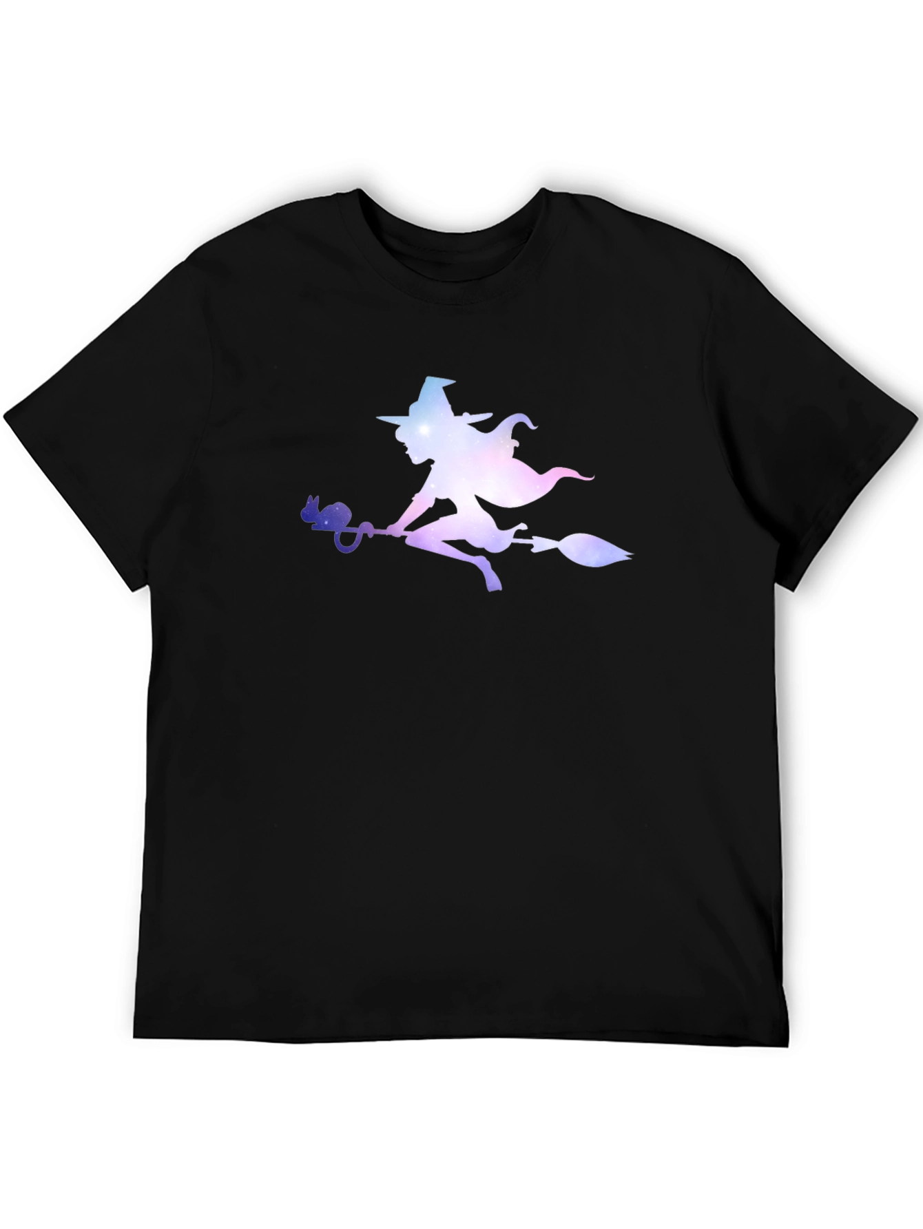Witch Silhouette Graphic Tee - Black Cotton T-Shirt - 5