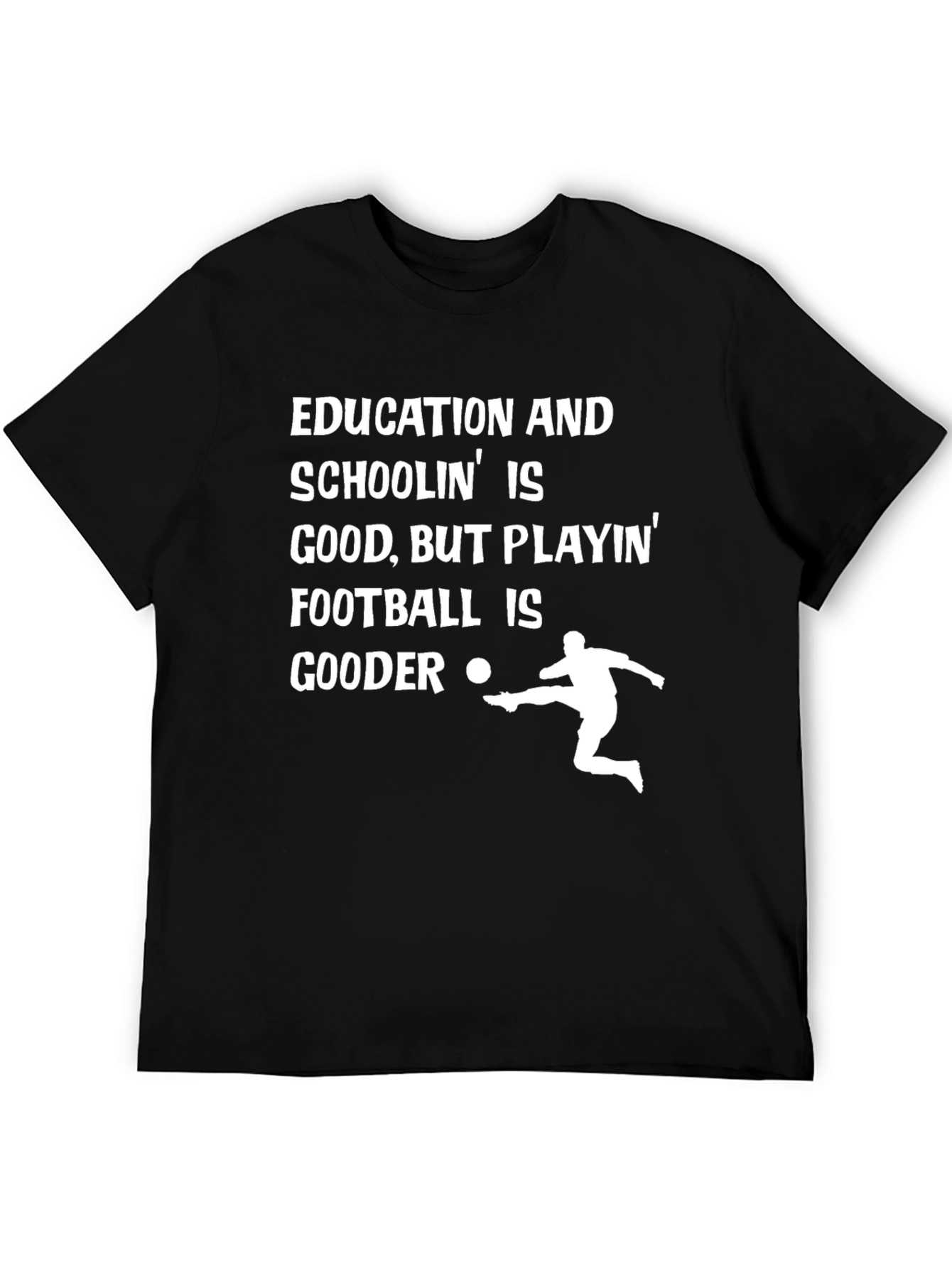 Black Football Is Gooder Graphic Tee view 5