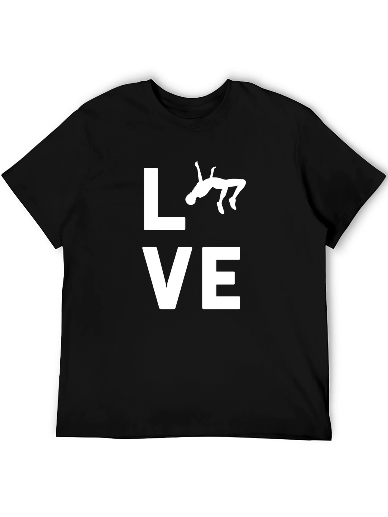 Black Love Gymnastics T-Shirt - Black Cotton Tee view 5