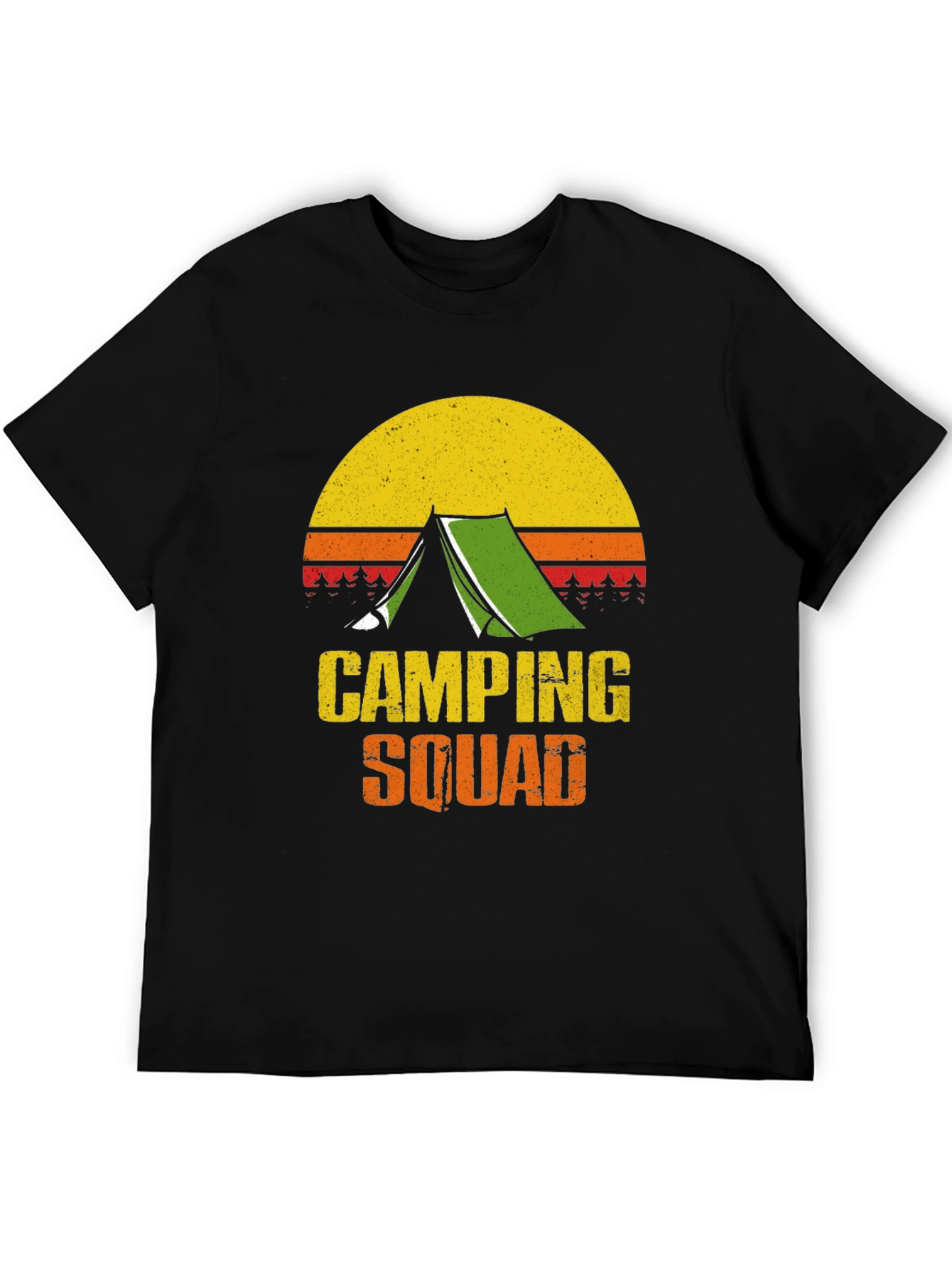 Black Camping Squad T-Shirt - Outdoor Adventure Tee view 5