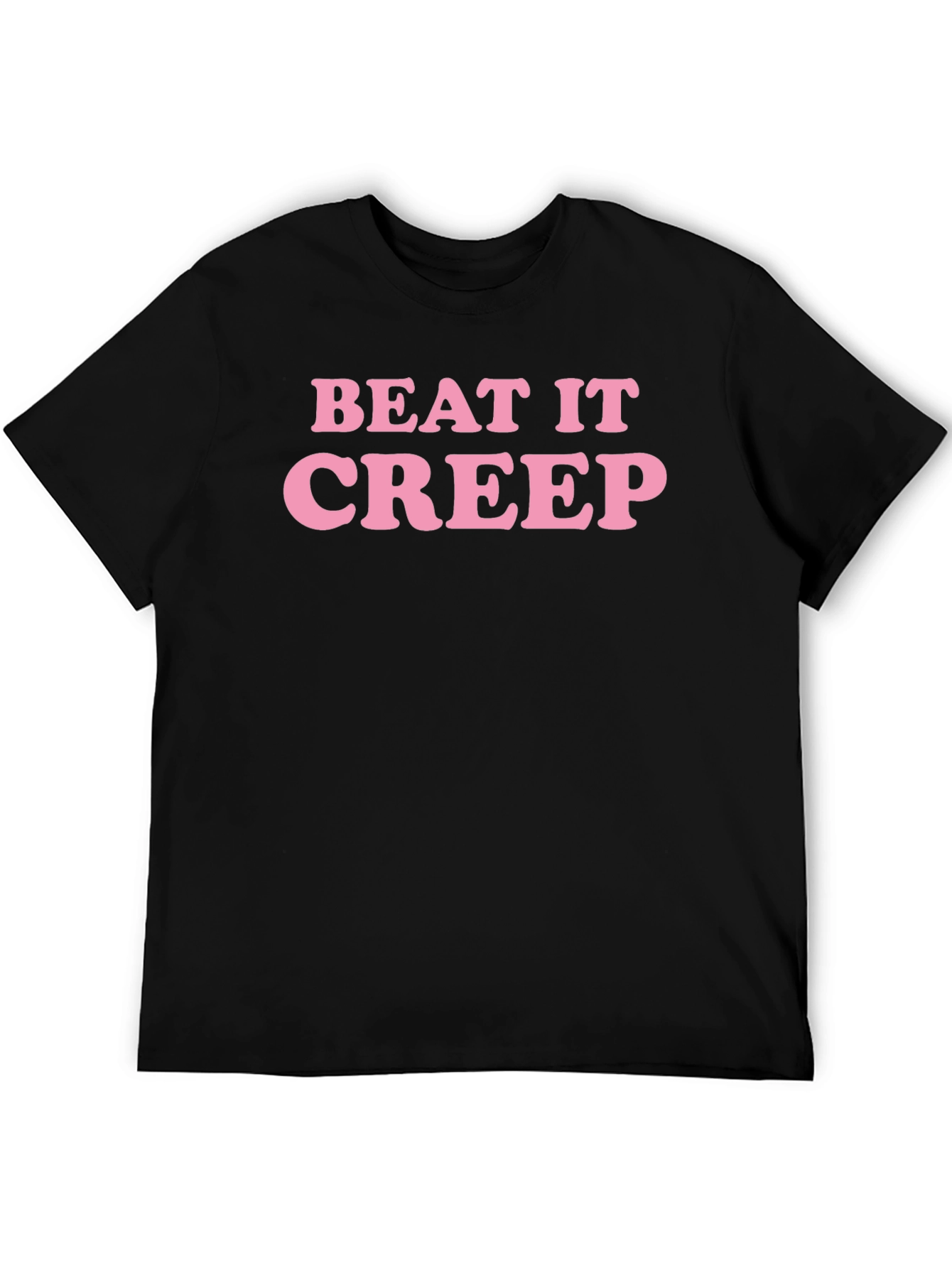 Black Beat It Creep Graphic Tee - Trendy Slogan T-Shirt view 5