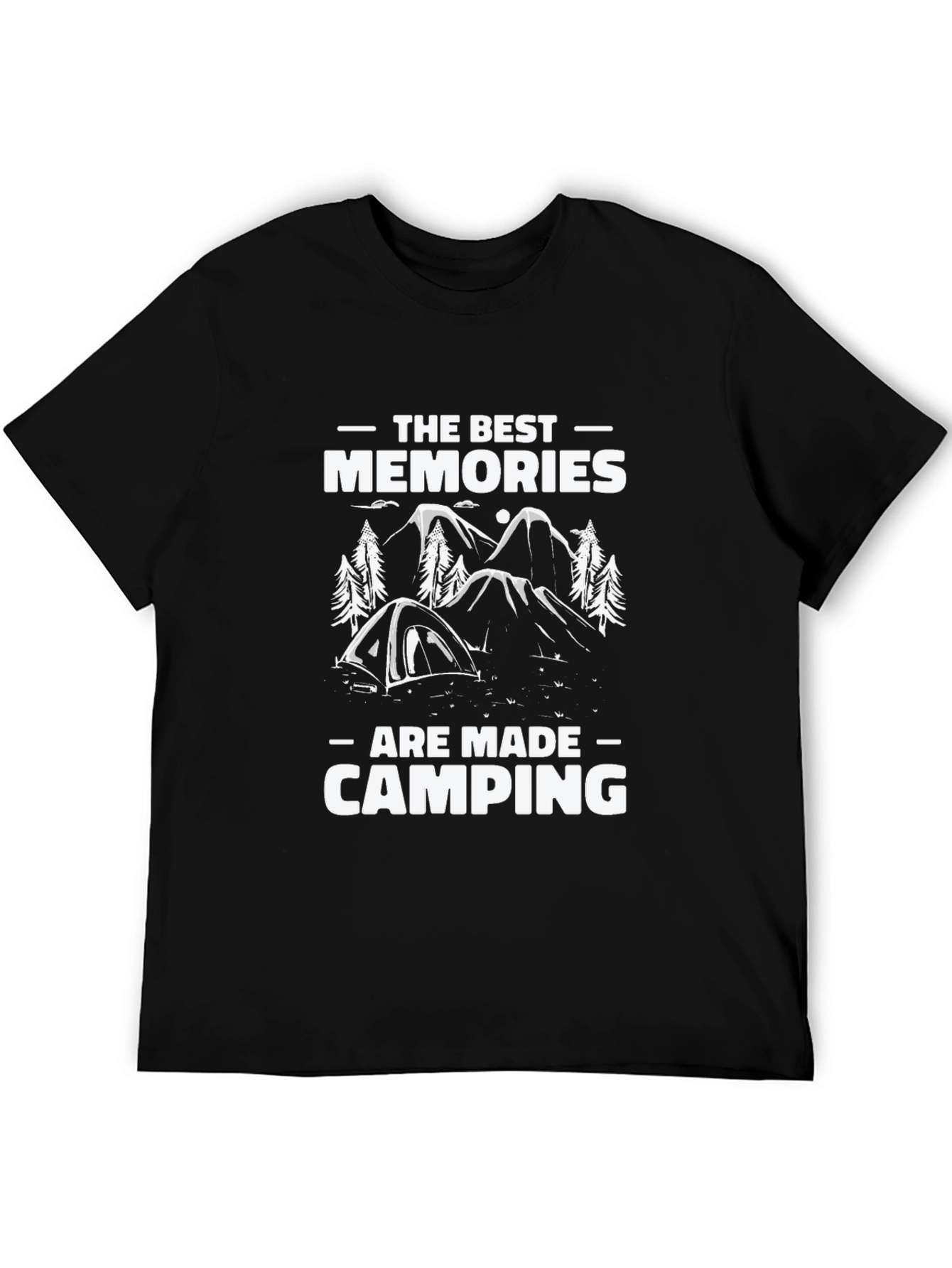 Black Camping Memories Black T-Shirt - Nature Adventure Tee view 5