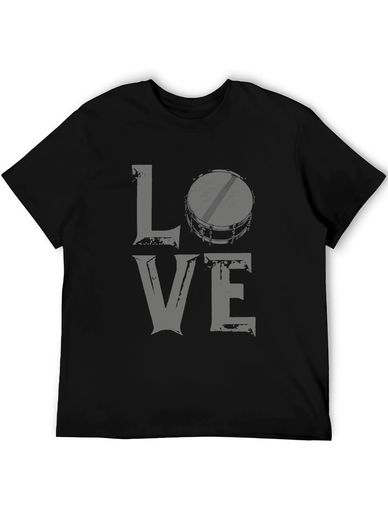 Black Love Drums Graphic Tee - Black Cotton Blend view 5