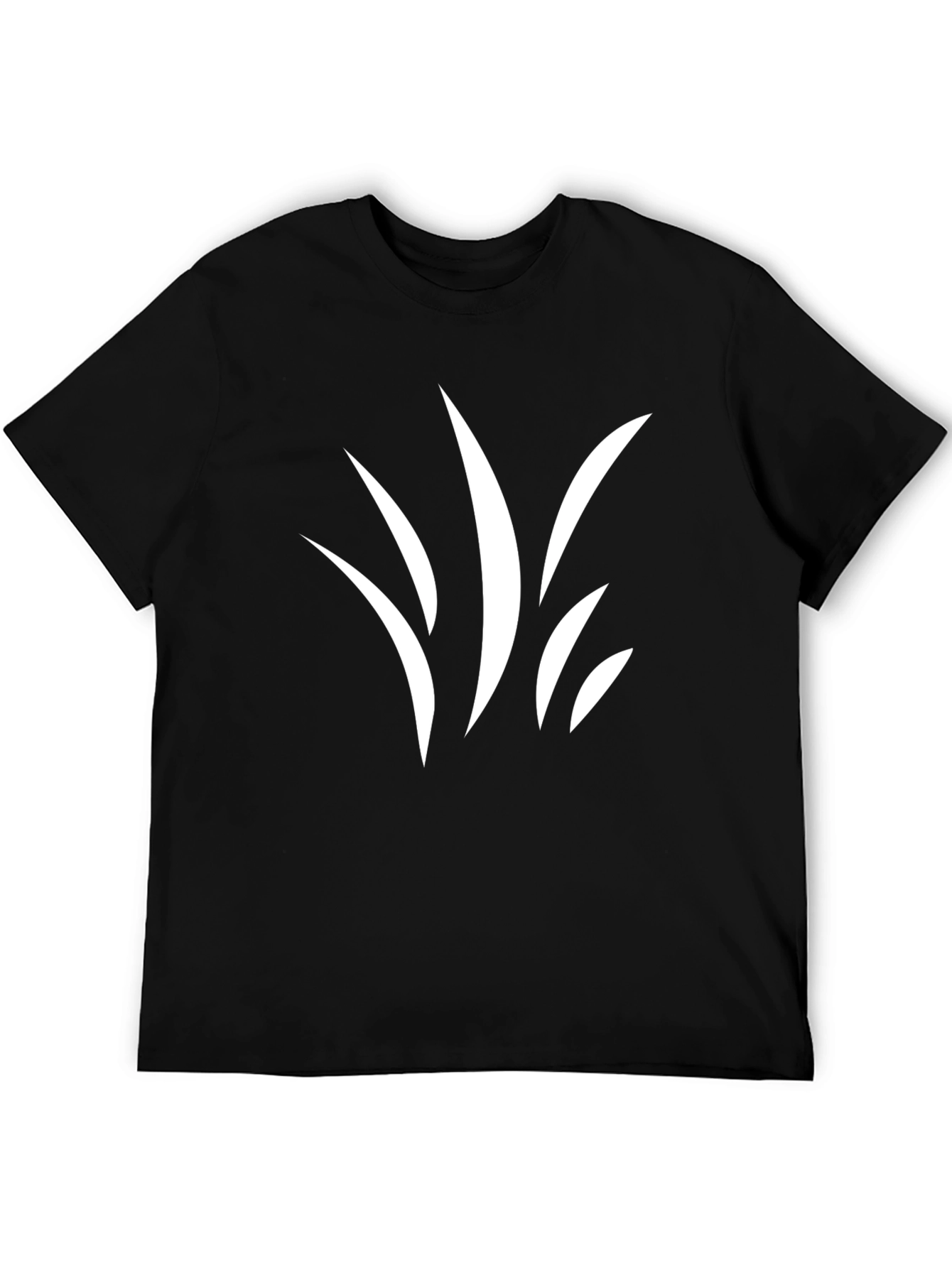 Black Black T-Shirt with Abstract White Design view 5
