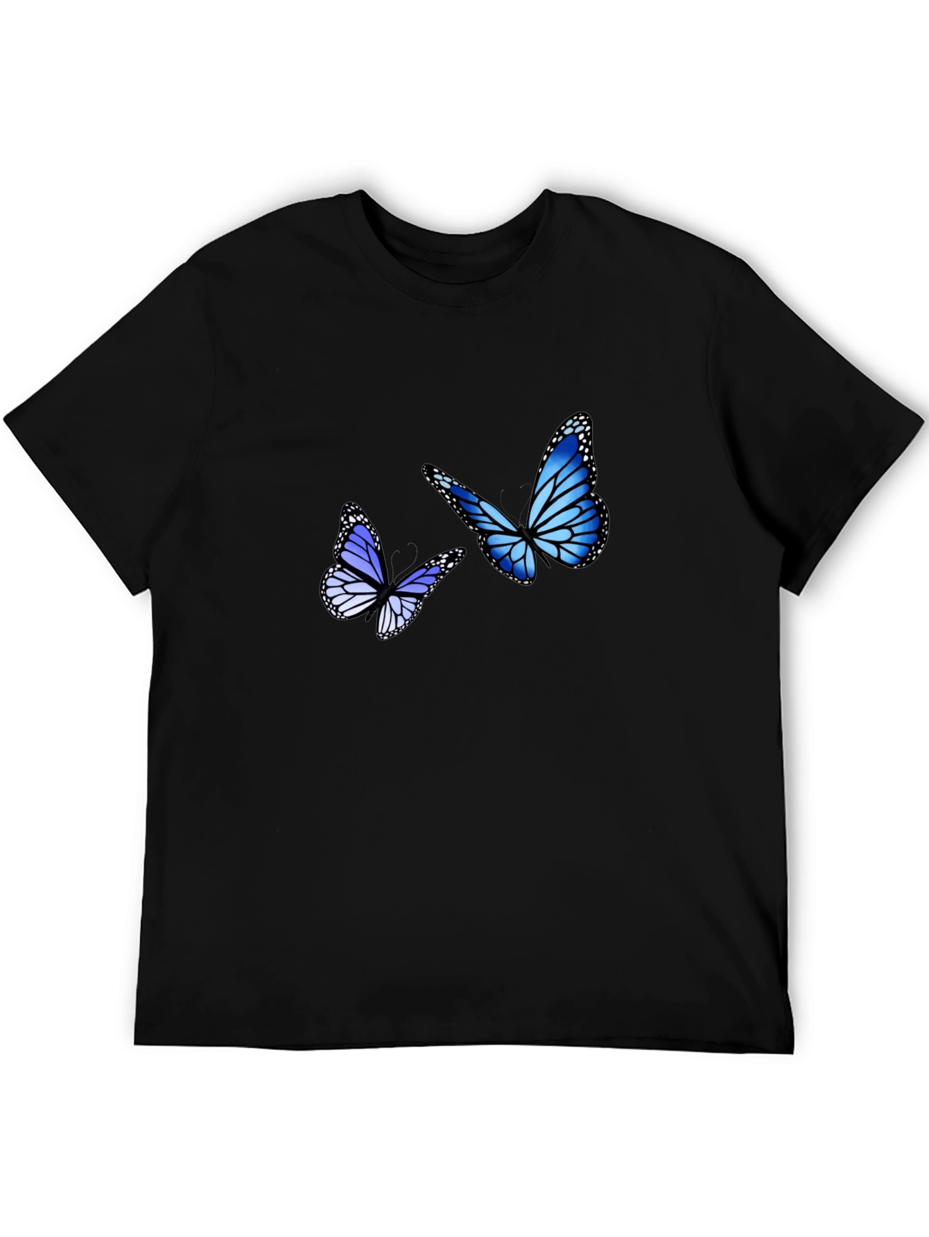 Black Blue Butterfly Graphic Tee view 5