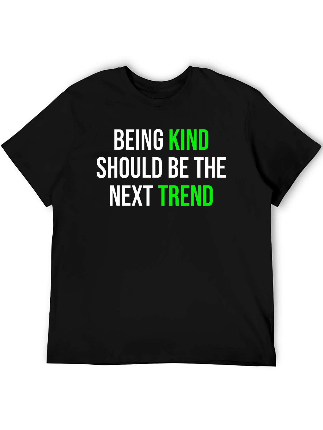 Black Kindness Trend Graphic Tee - Black view 5