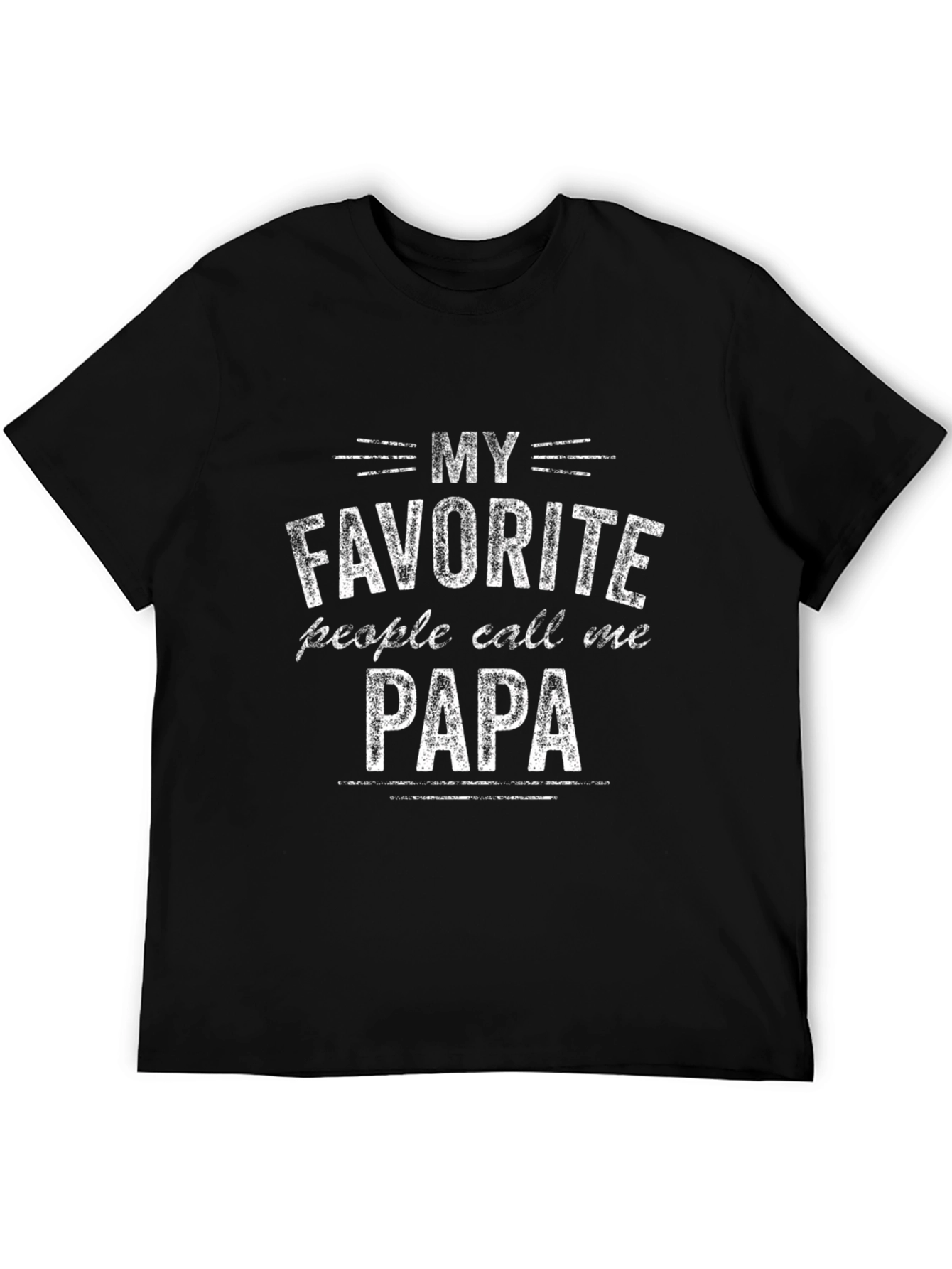 Black My Favorite People Call Me Papa T-Shirt view 5