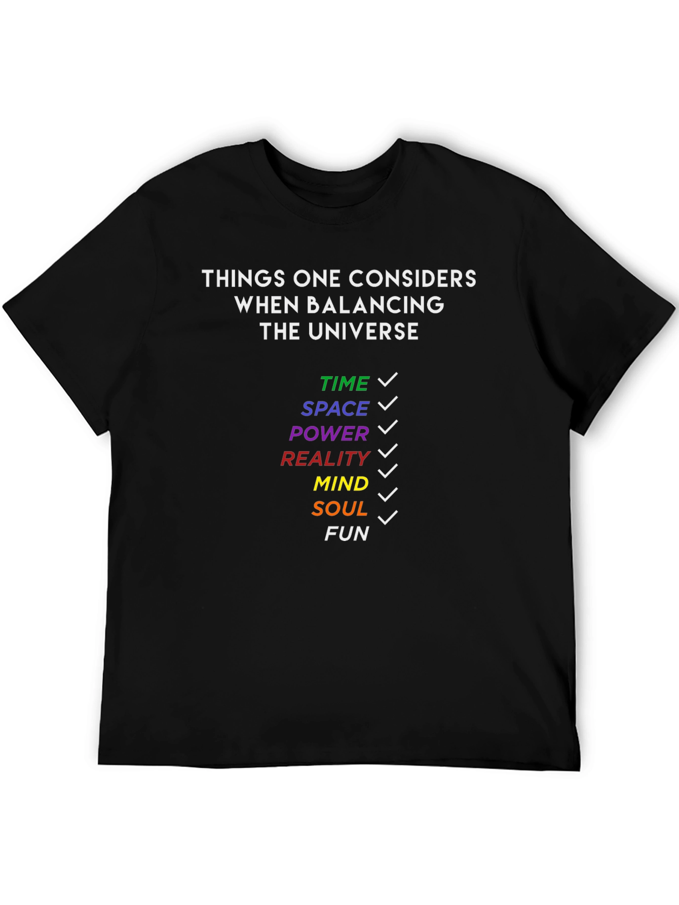 Black Balancing the Universe T-Shirt view 5