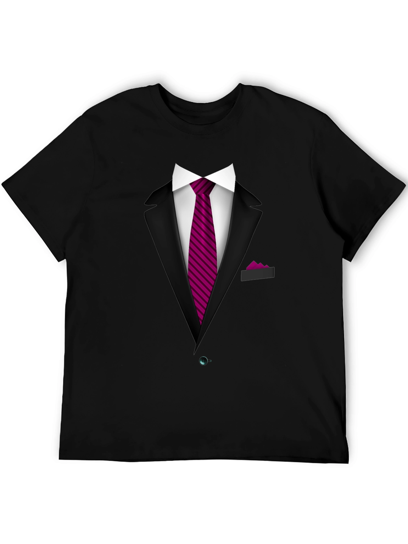Black Suit & Tie Graphic Tee - Novelty T-Shirt view 5